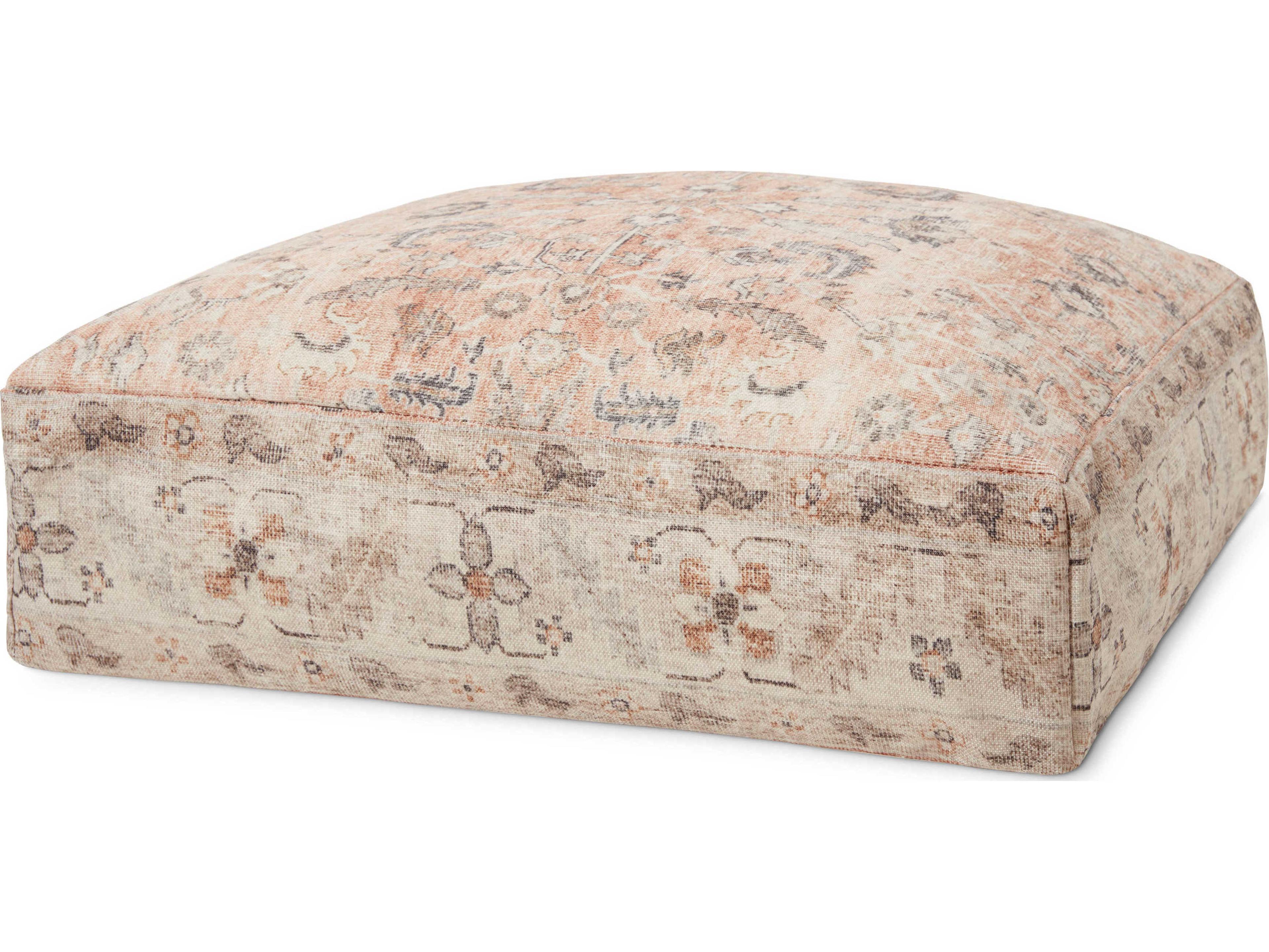 Loloi Rugs Blush Multi Beige Upholstered Ottoman