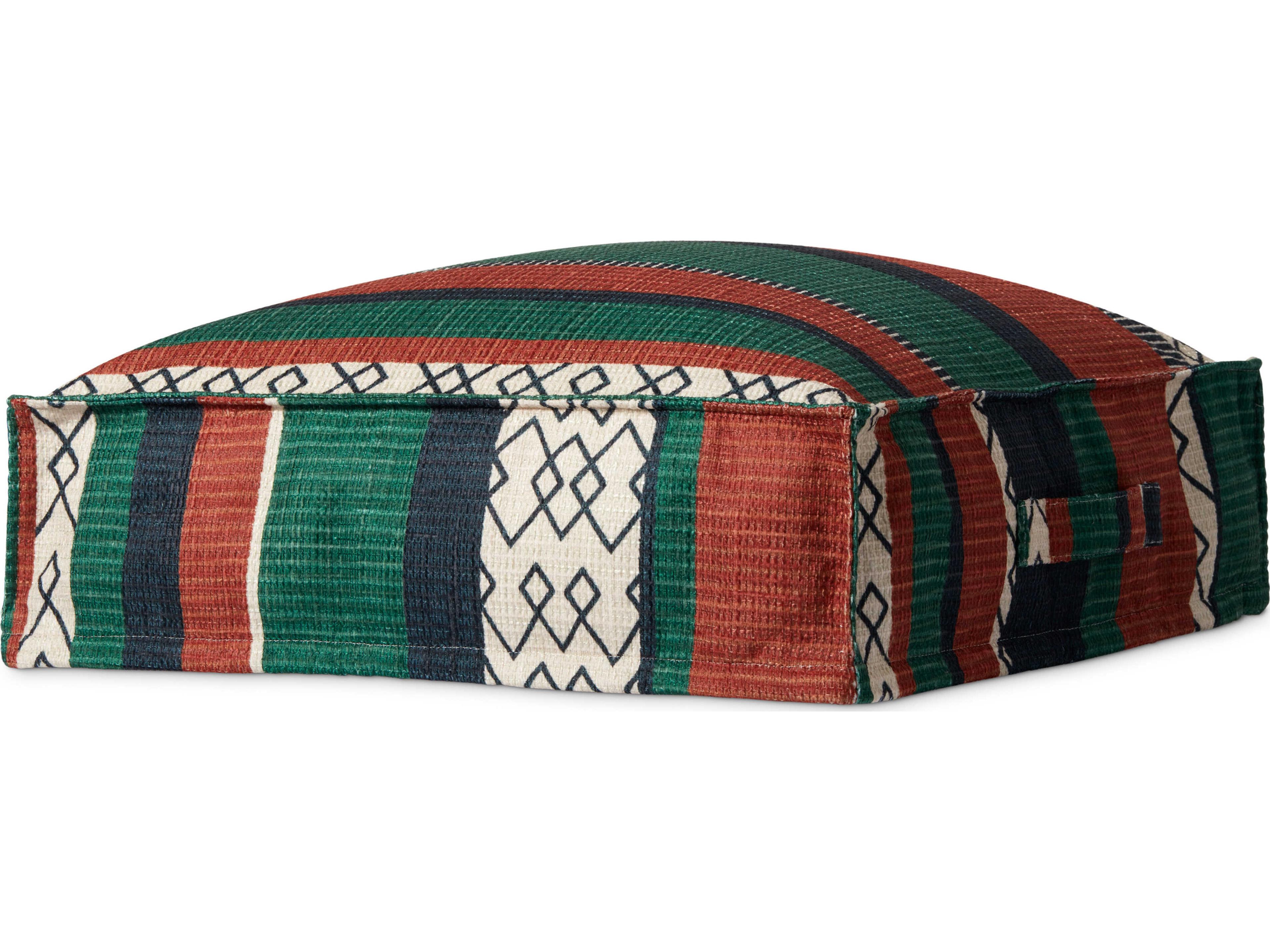 Loloi Rugs Fiesta Red Upholstered Ottoman