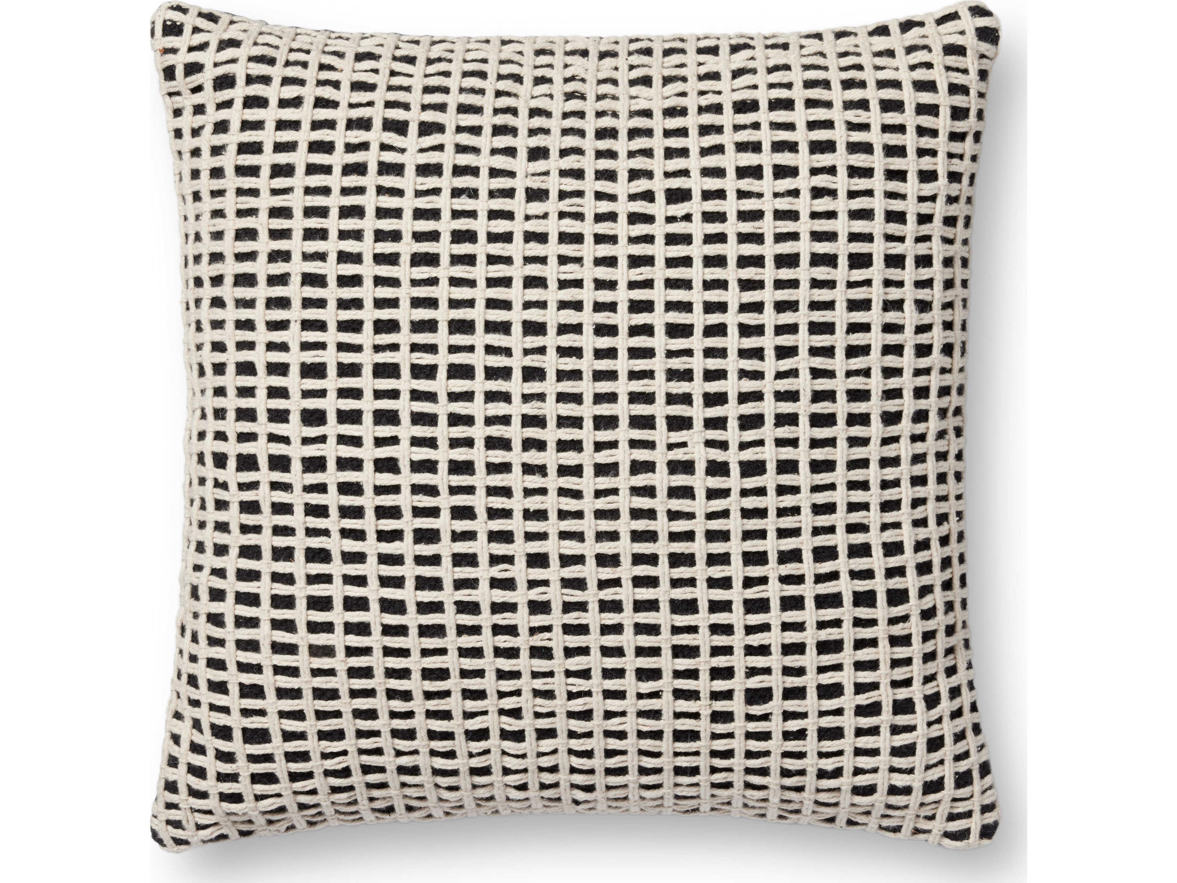 Loloi Rugs Black / Ivory Pillow