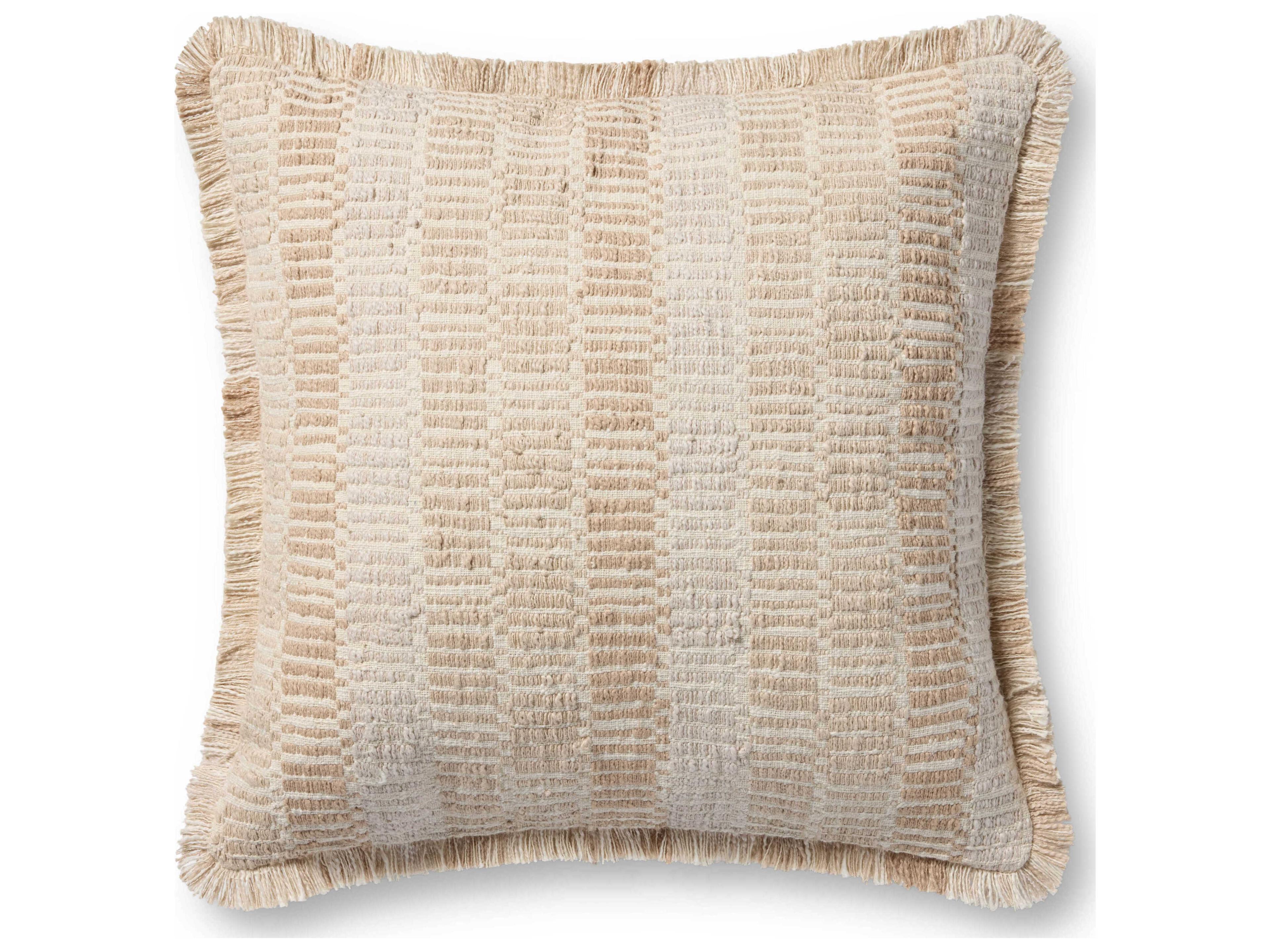 Loloi Rugs Natural Multicolored 22" x 22" Pillow