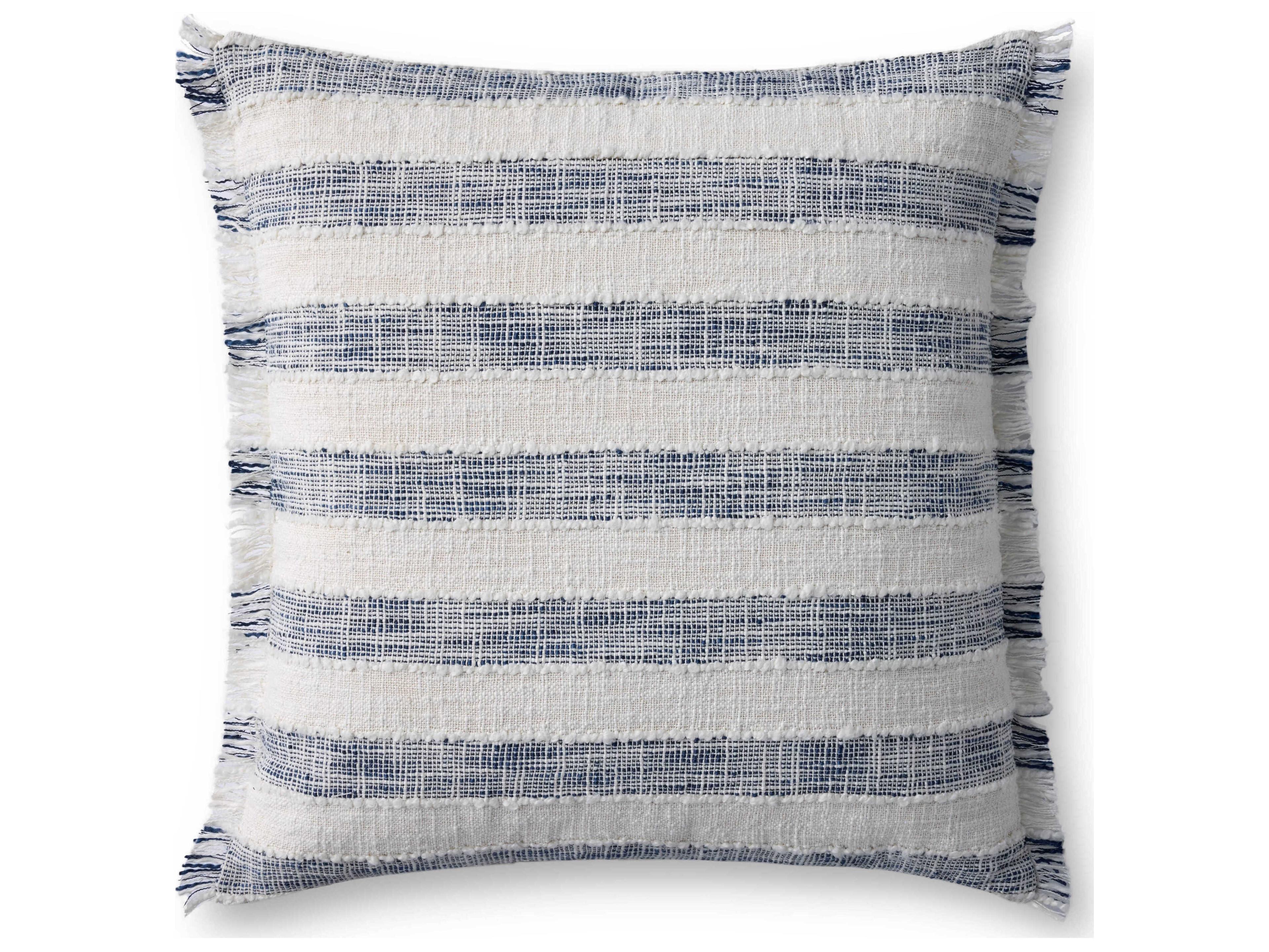 Loloi Rugs Blue Ivory 22" x 22" Pillow