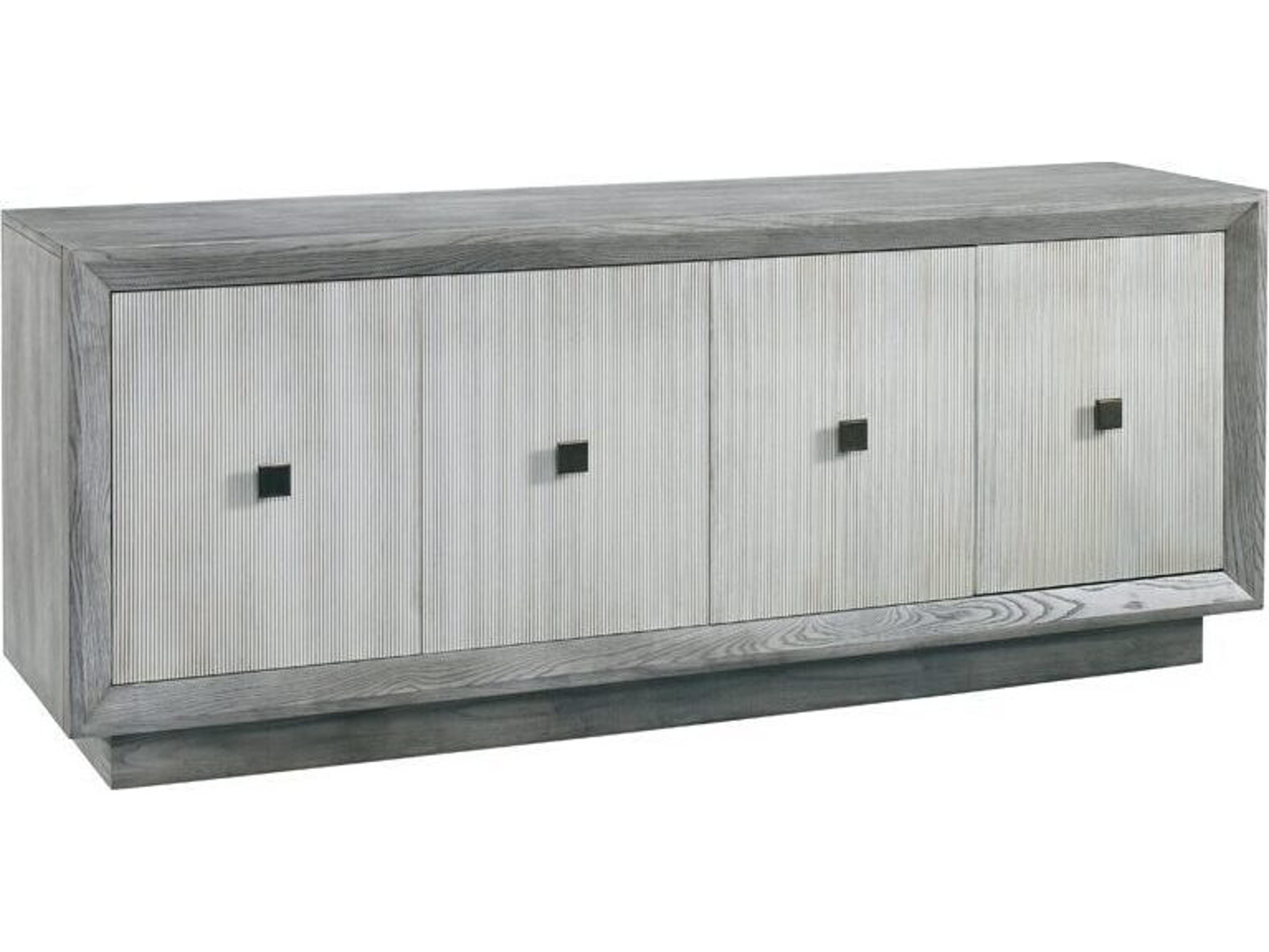 Lillian August Workshop Alastair 80" Ash Wood Mineral Washed Linen Bronze Sideboard