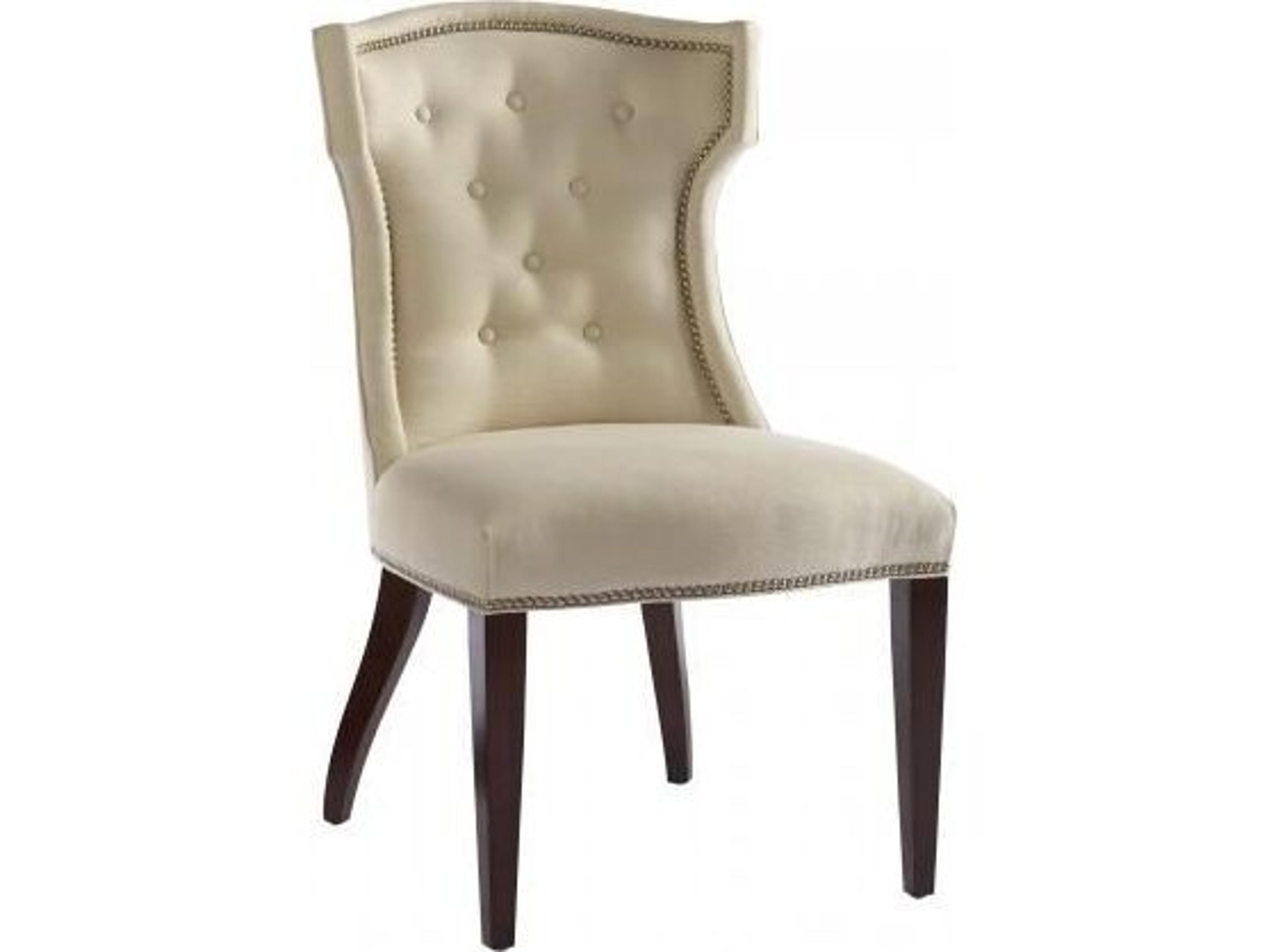 Lillian August Upholstery Quinn Natural Wood Beige Upholstered Side Dining Chair