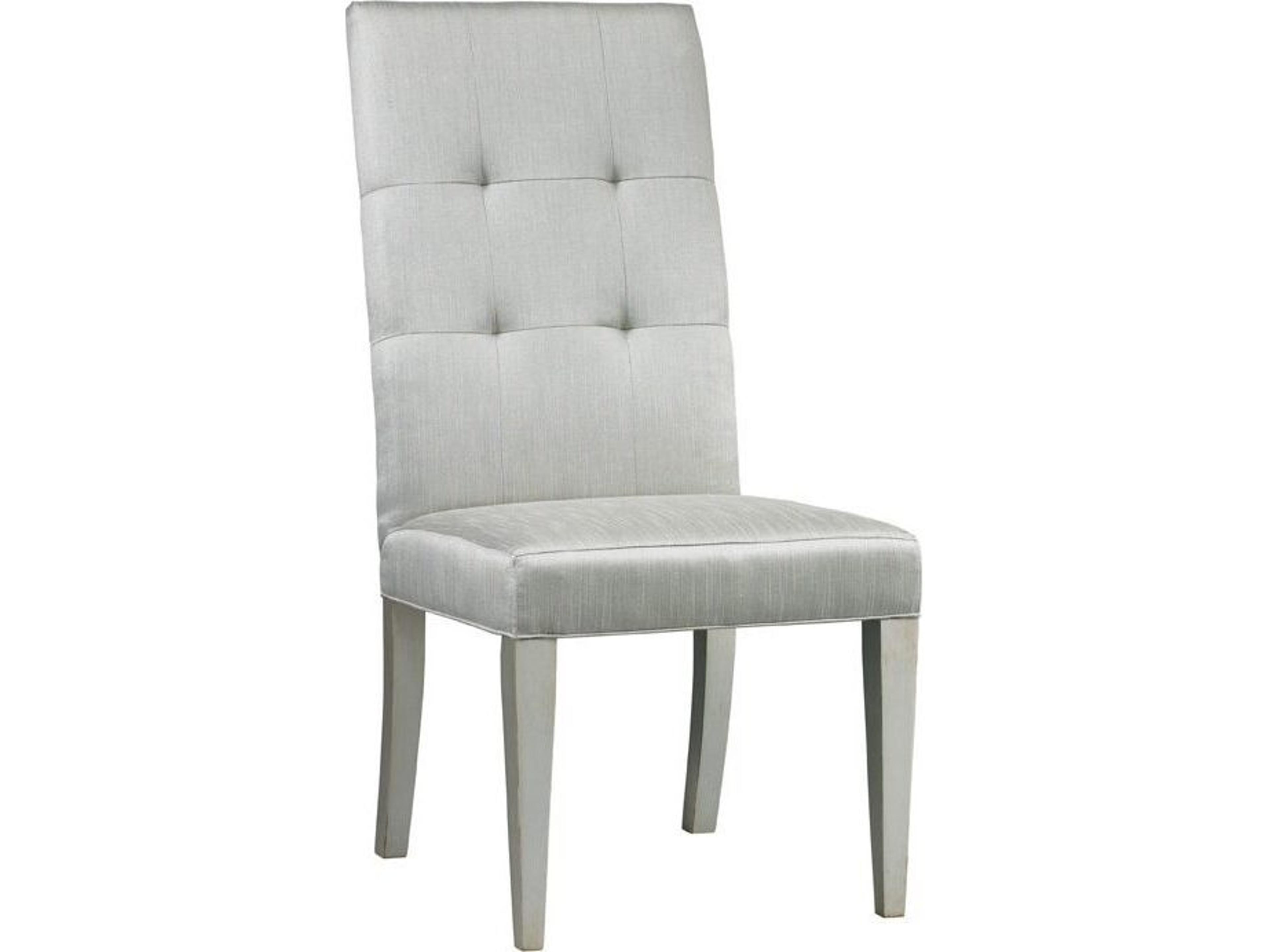 Lillian August Upholstery Lyle Tufted Walnut Wood Gray Upholstered Side Dining Chair