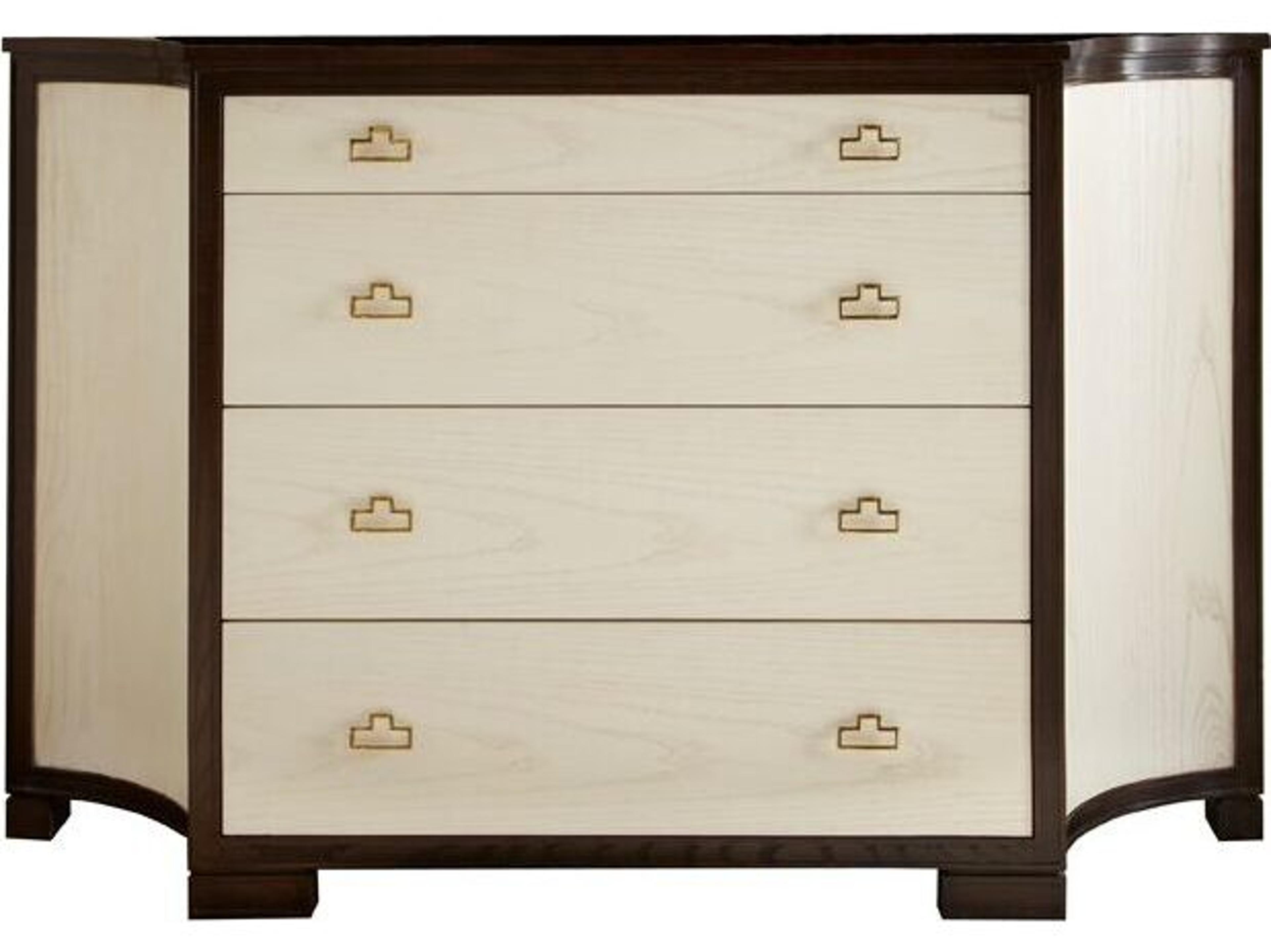 Lillian August Workshop Guy Clipped White Brown Ash Wood Accent Chest