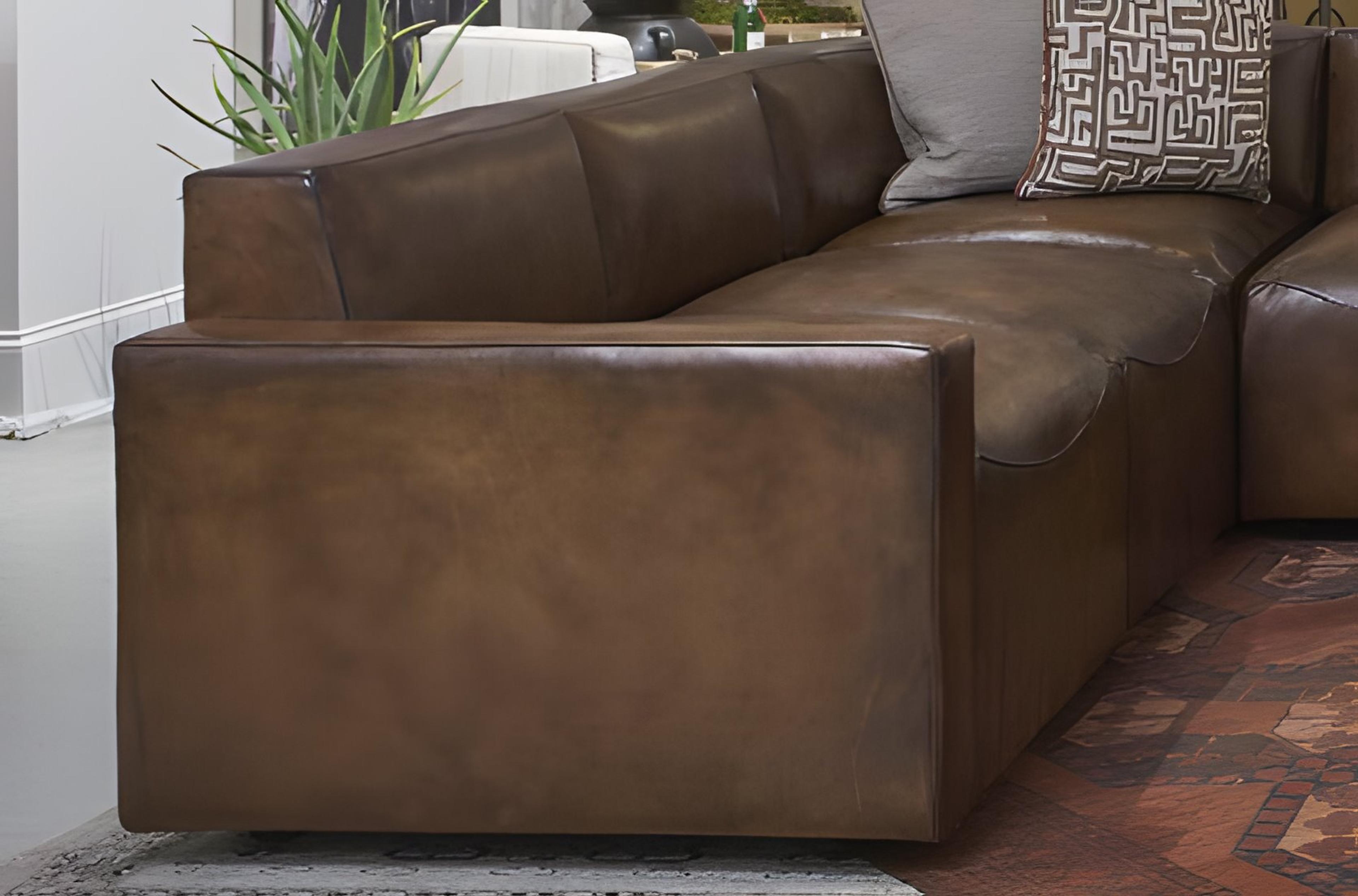 Lillian August Upholstery Leather Austin Right Arm Chair