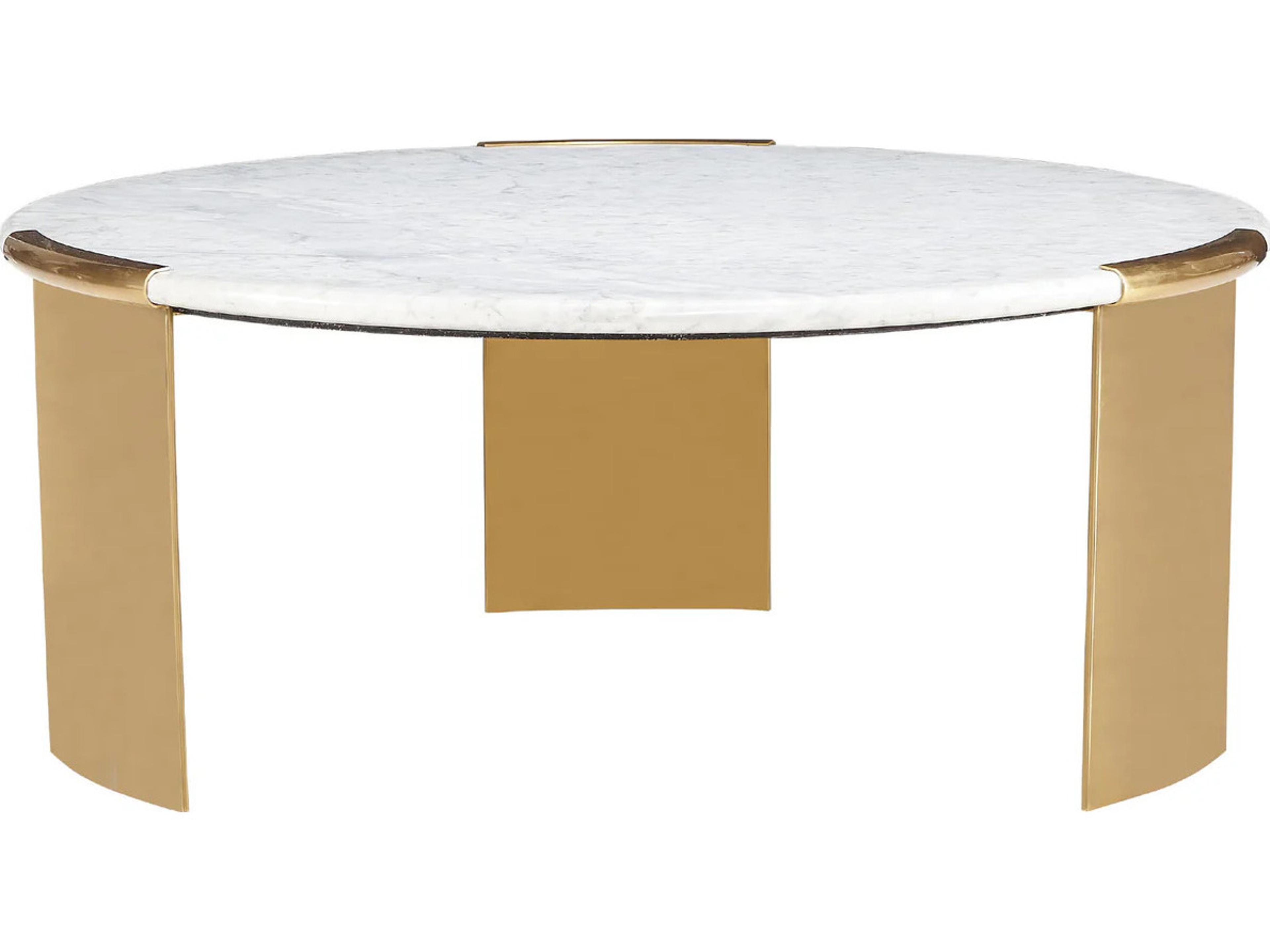 Lillian August Chloe Round Large Marble Top Coffee Table