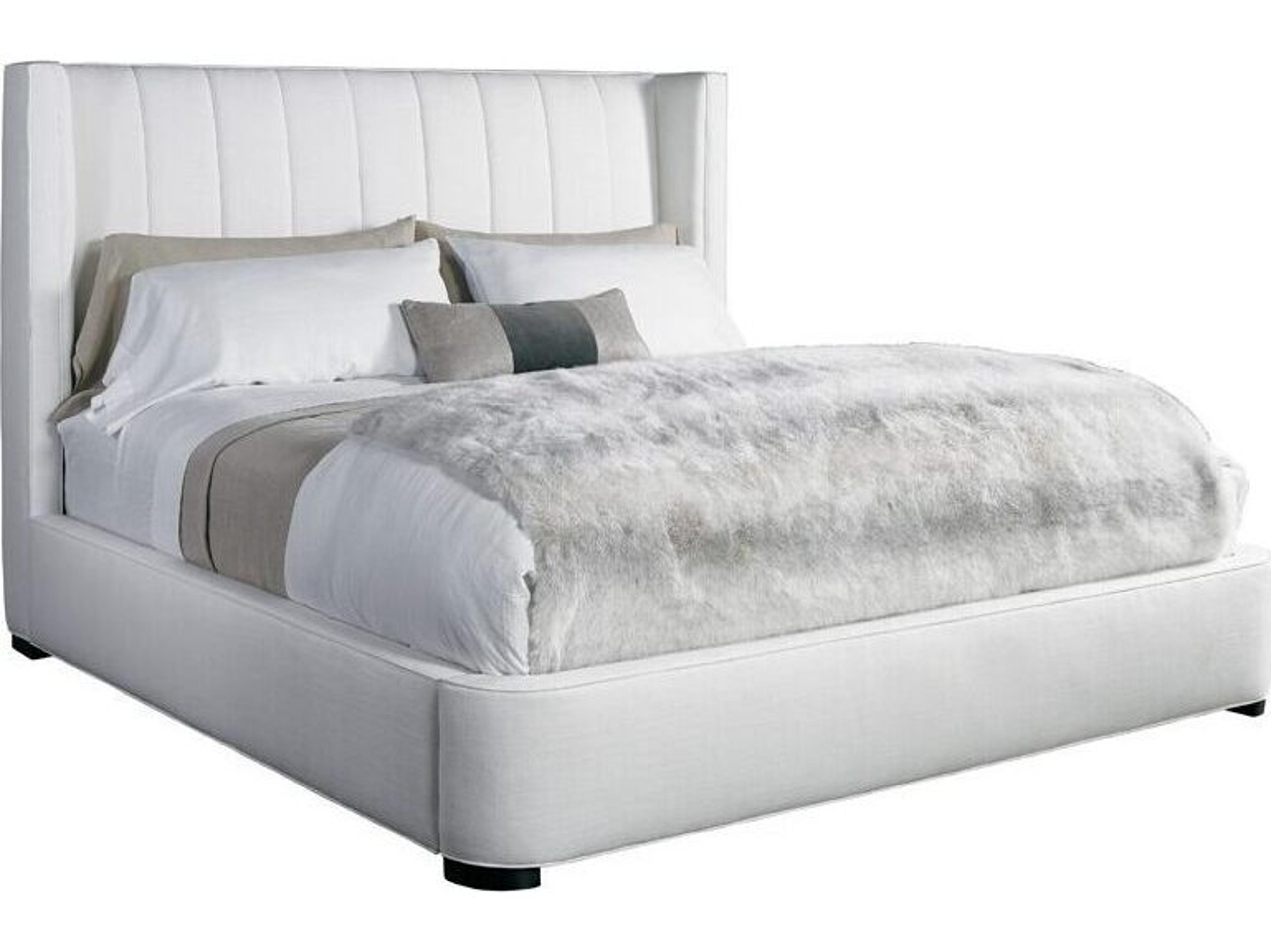 Lillian August Modern Living Affinity White Elm Upholstered Queen Platform Bed