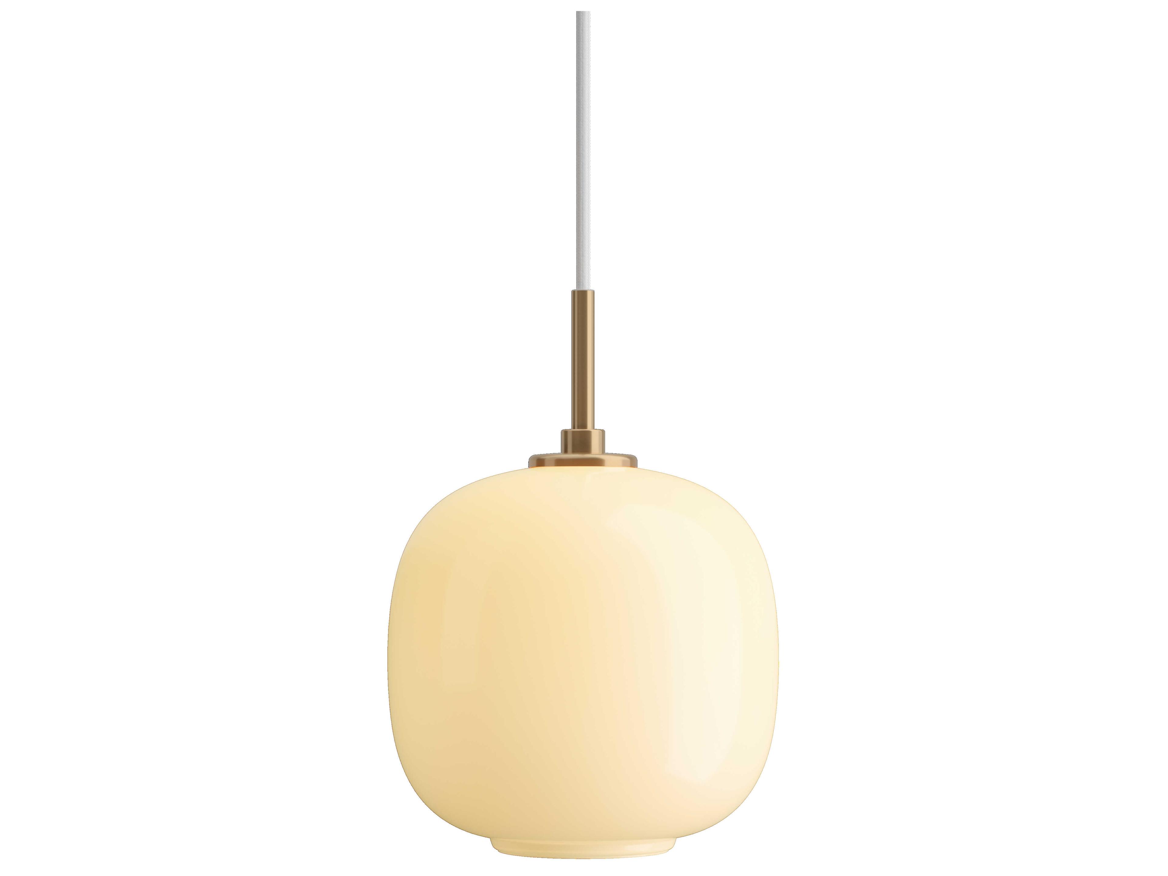 Louis Poulsen VL45 1-Light Brass Glossy Pale Yellow Round Mini Pendant