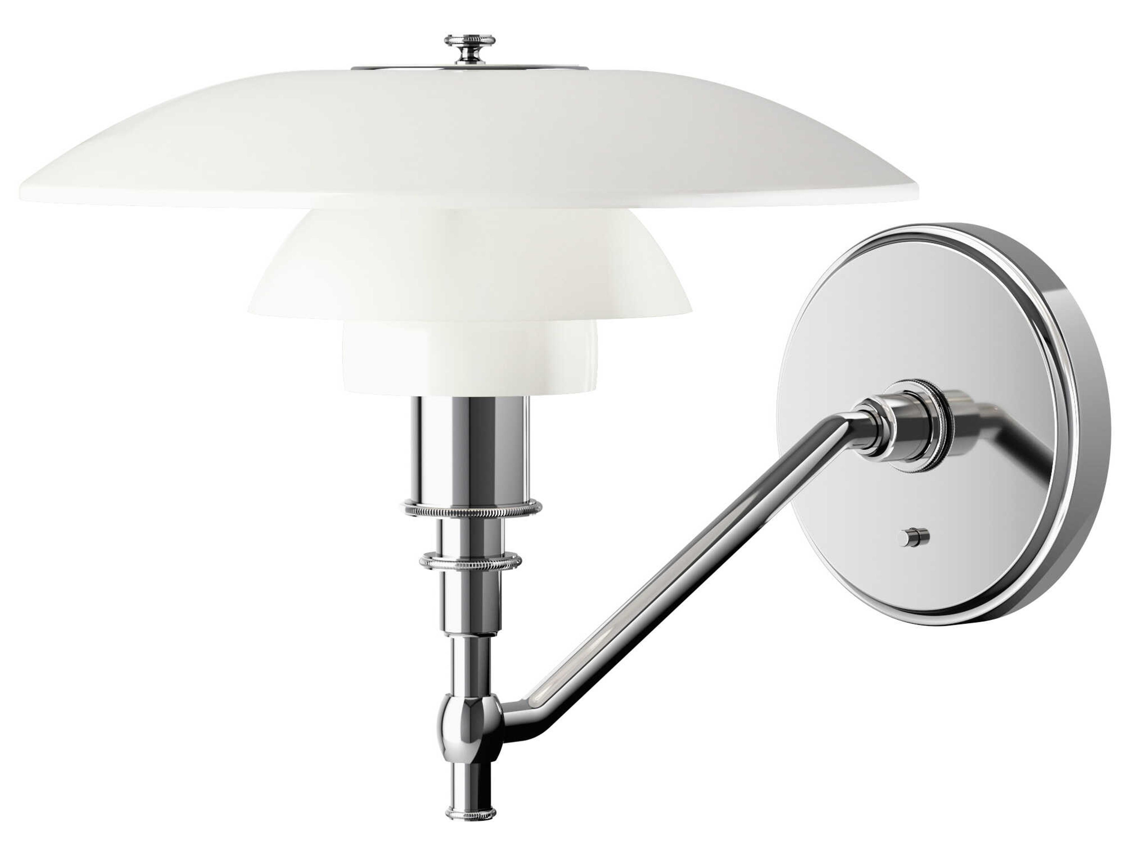 PH-3/2 1-Light High Lustre Chrome Plated Wall Sconce