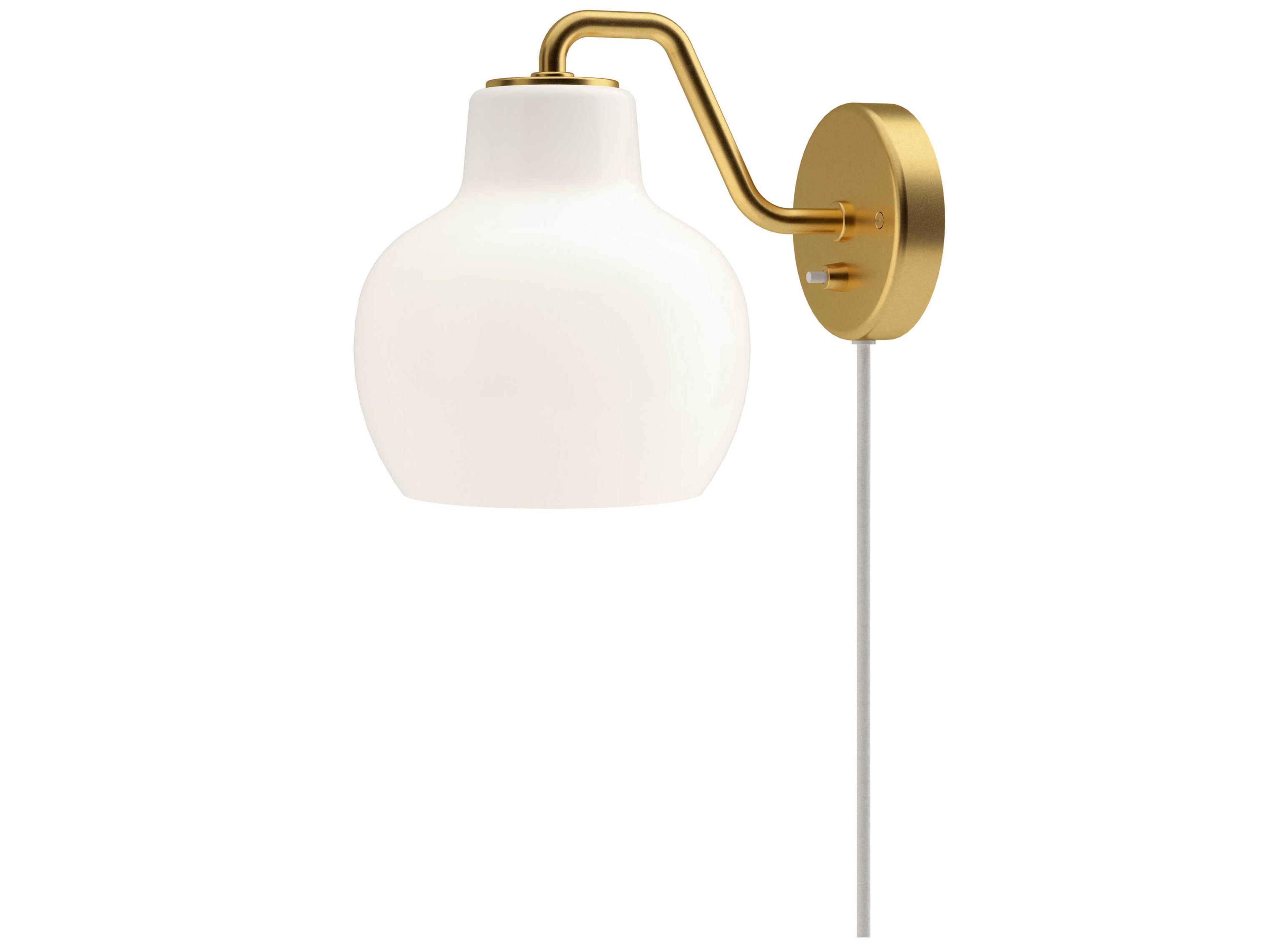 Louis Poulsen VL Ring Crown 1-Light Polished Brass White Wall Sconce