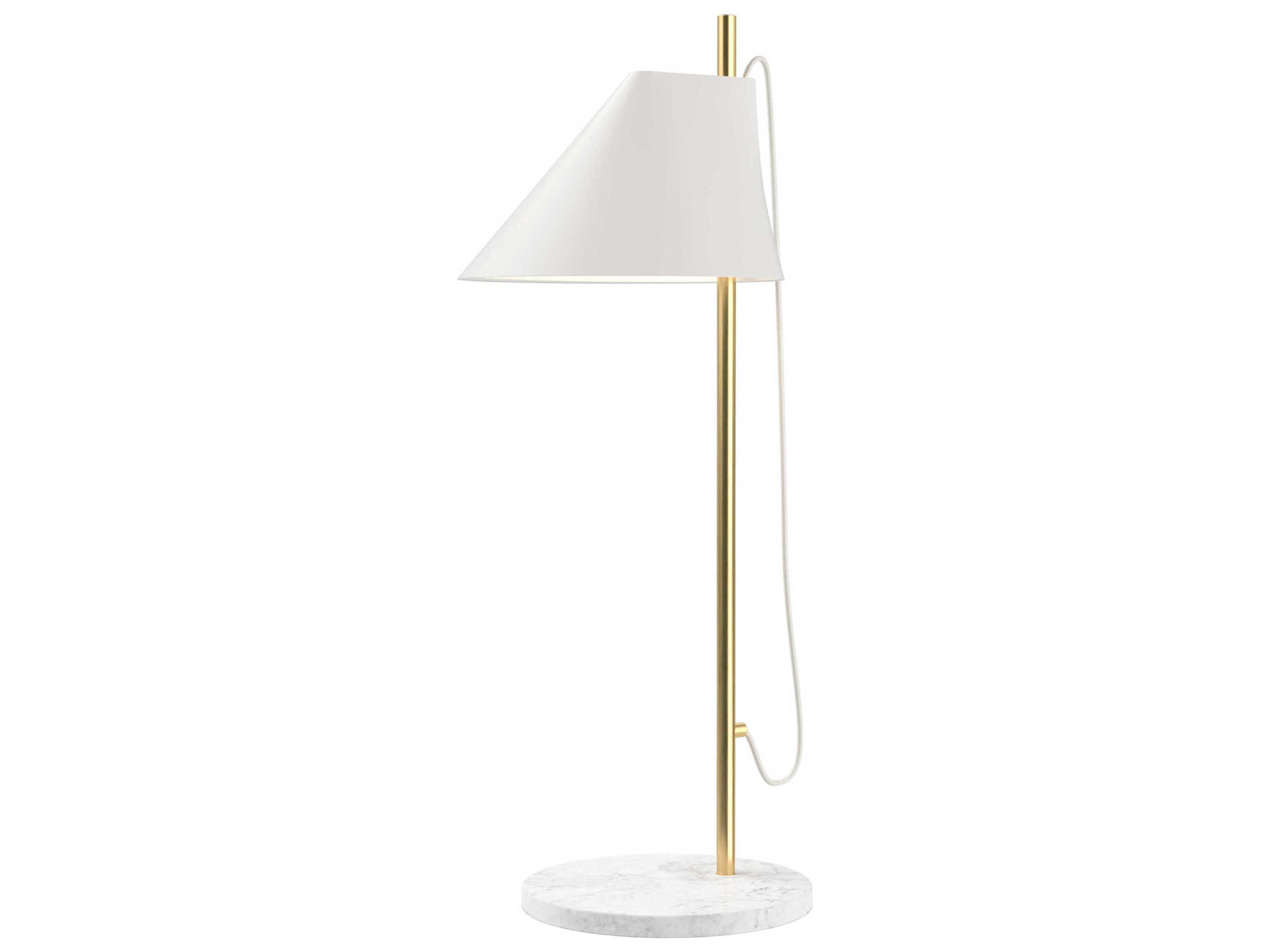 Louis Poulsen Yuh Brass White Desk Lamp