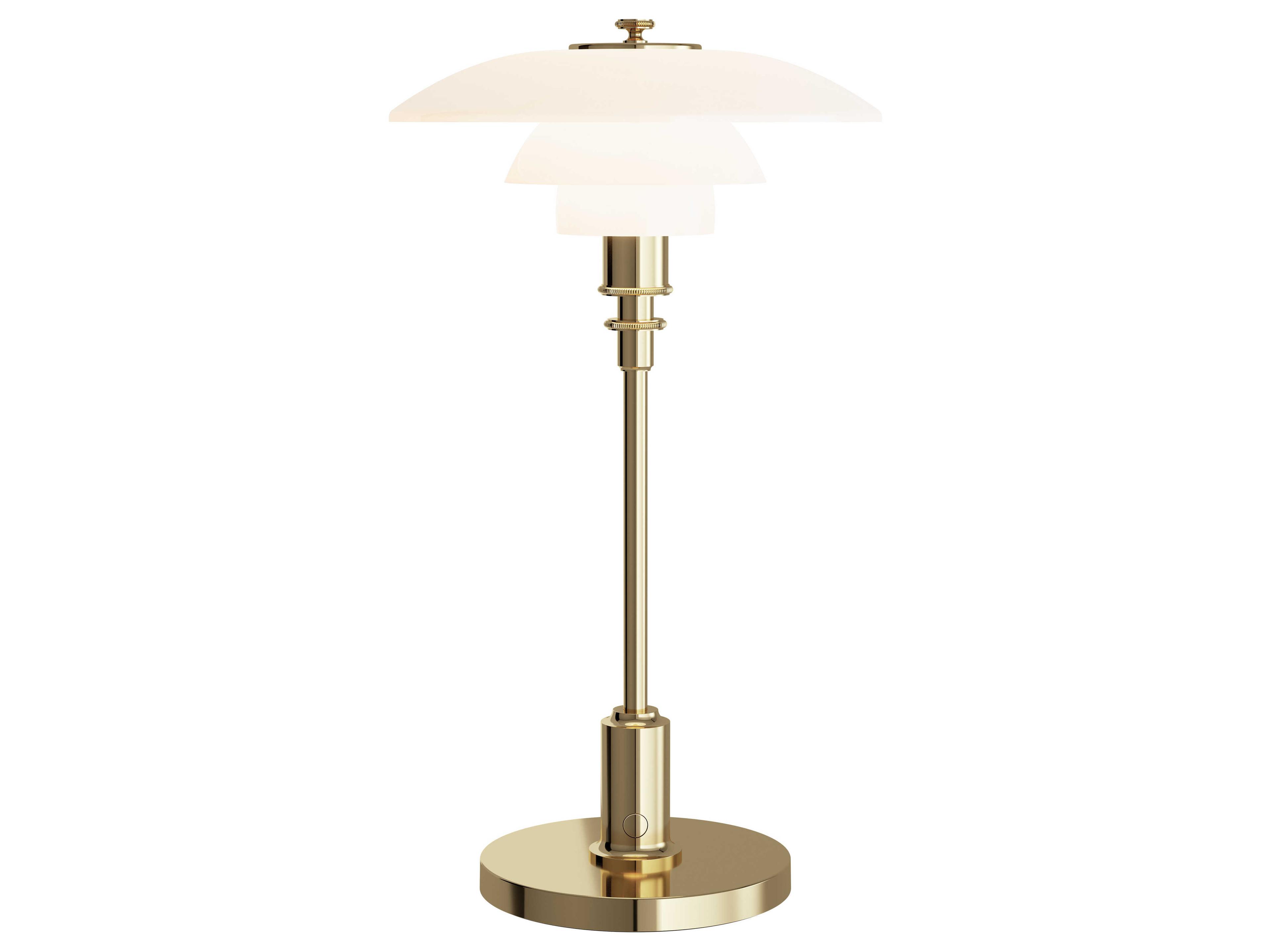 Louis Poulsen PH-2/1 Brass Metallised Gold Table Lamp