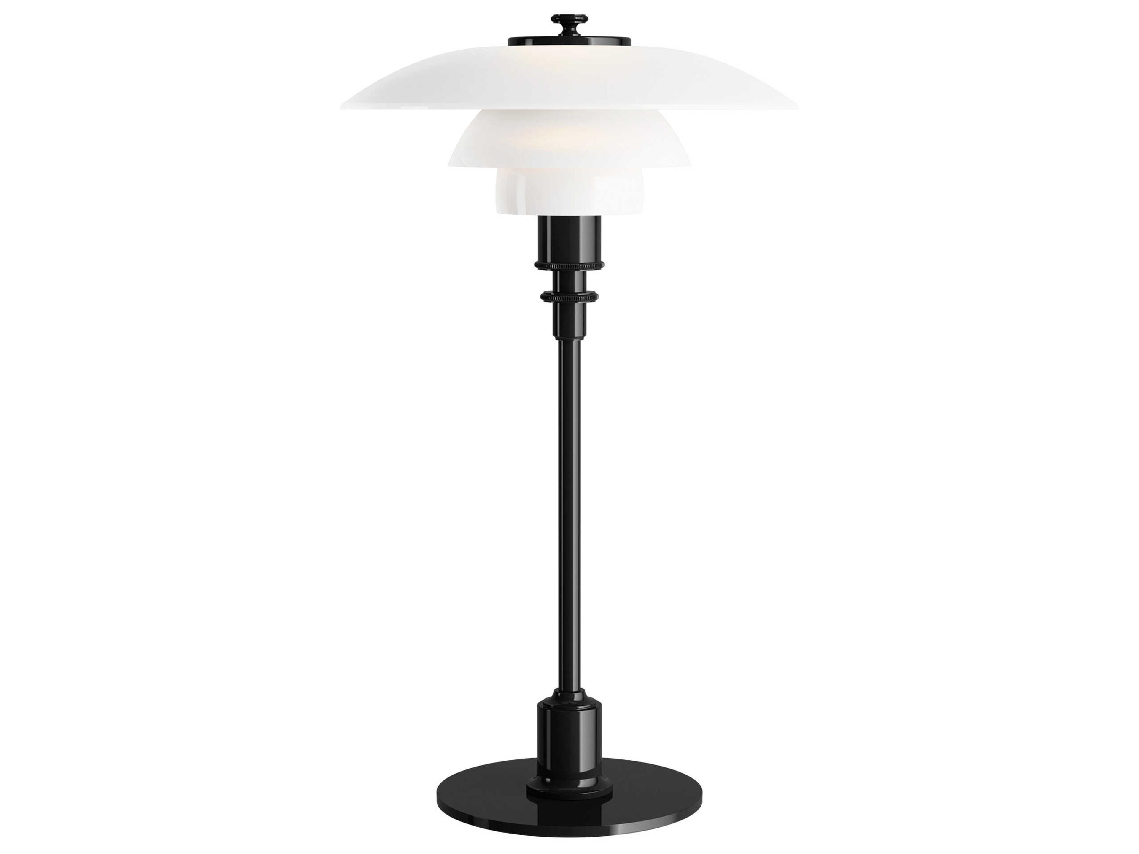 Louis Poulsen PH-2/1 Handblown White Opal Glass Table Lamp