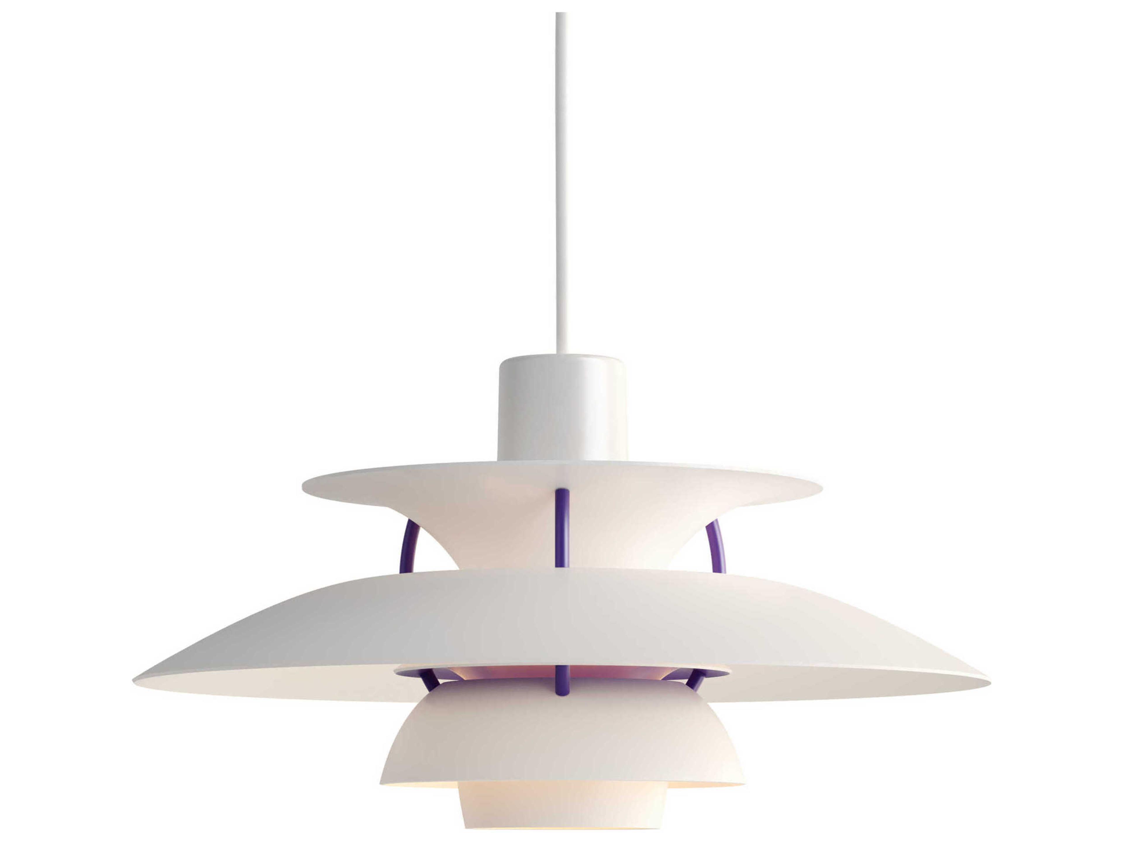 Louis Poulsen PH-5 1-Light White Tiered Mini Pendant