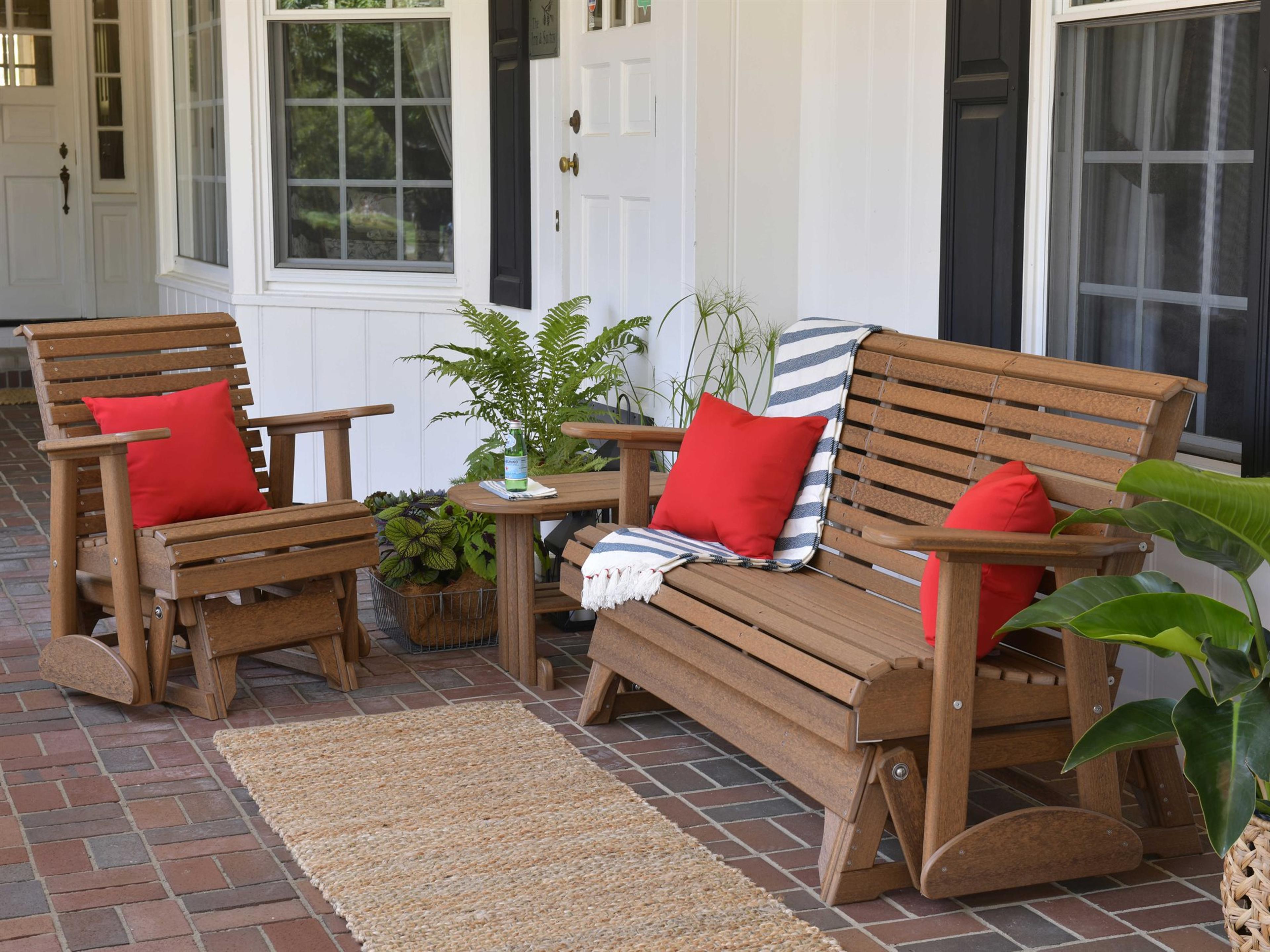 LuxCraft Recycled Plastic Outdoor Patio Lounge Set