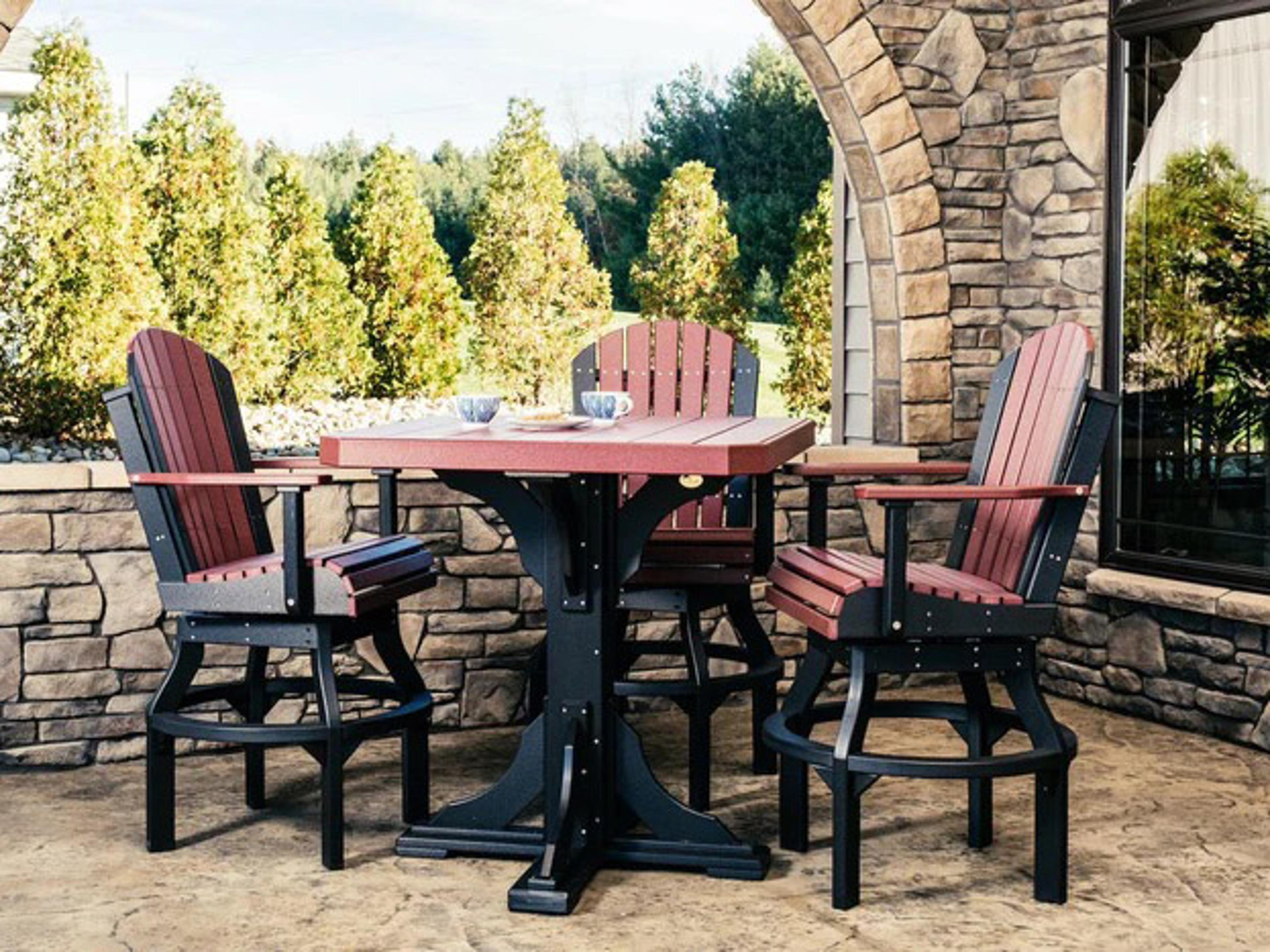 LuxCraft Adirondack Recycled Plastic Patio Dining Set