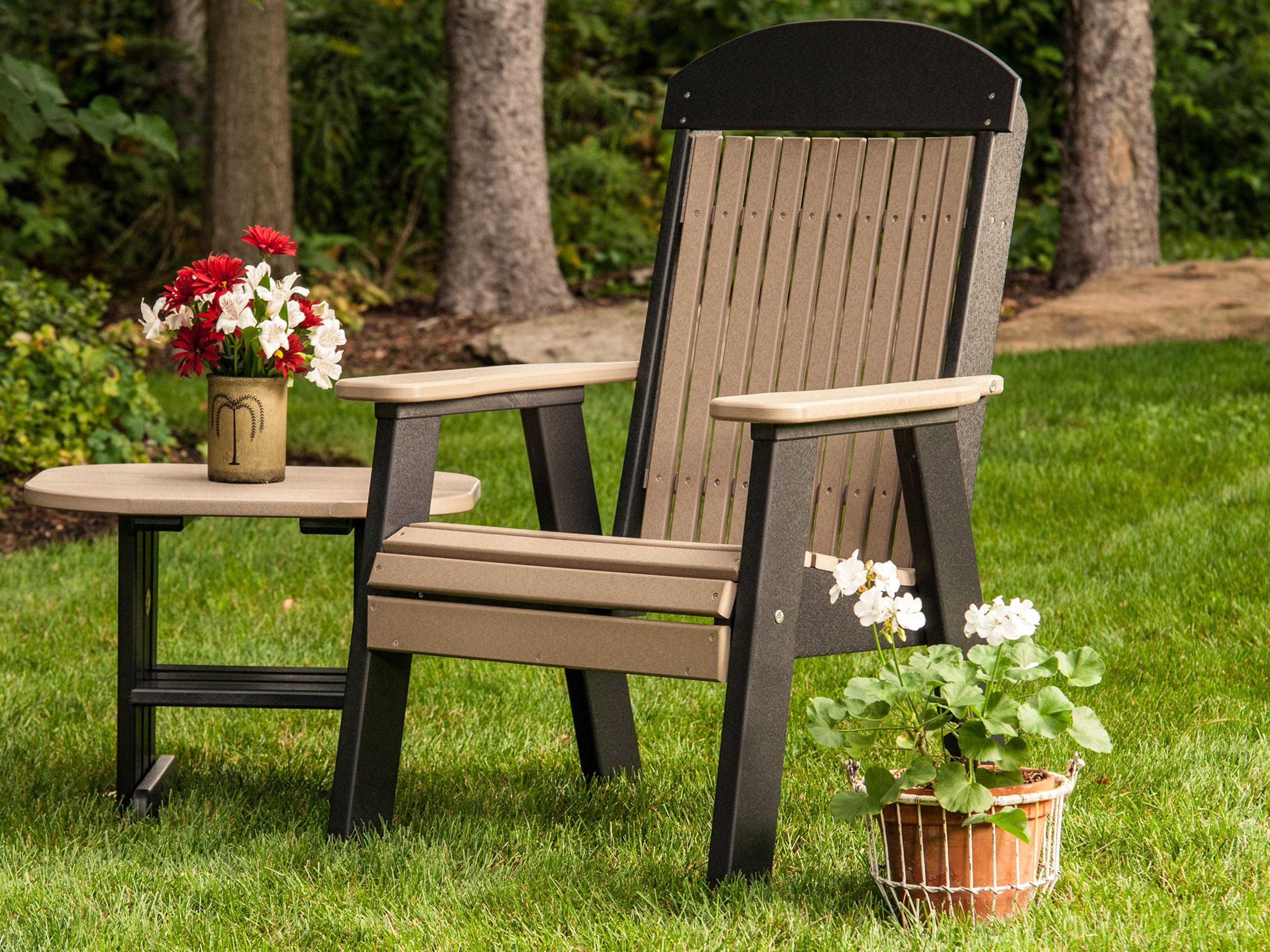 LuxCraft Recycled Plastic Poly Classic Outdoor Patio Lounge Set