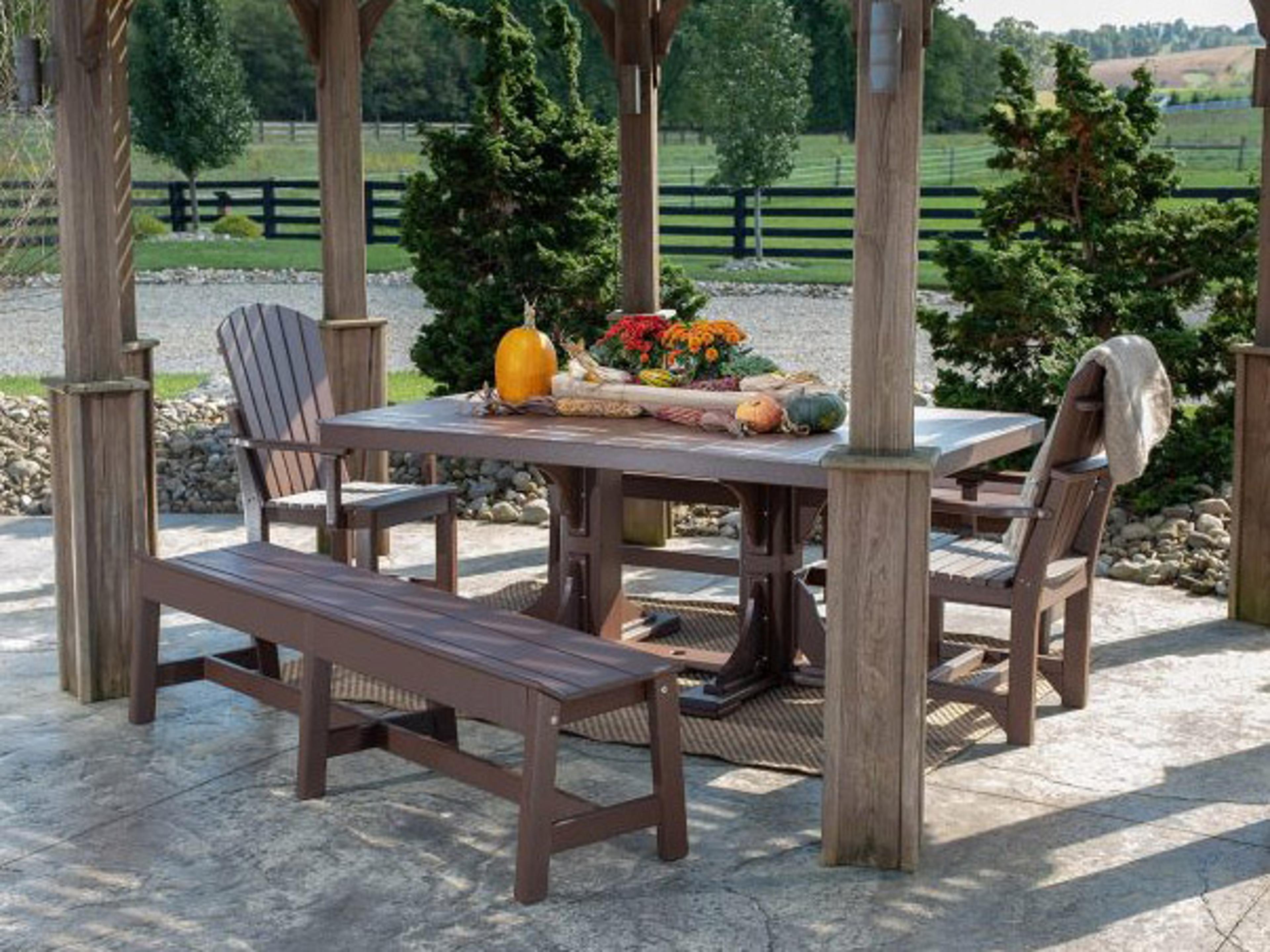 LuxCraft Cafe Recycled Plastic Outdoor Patio Dining Set