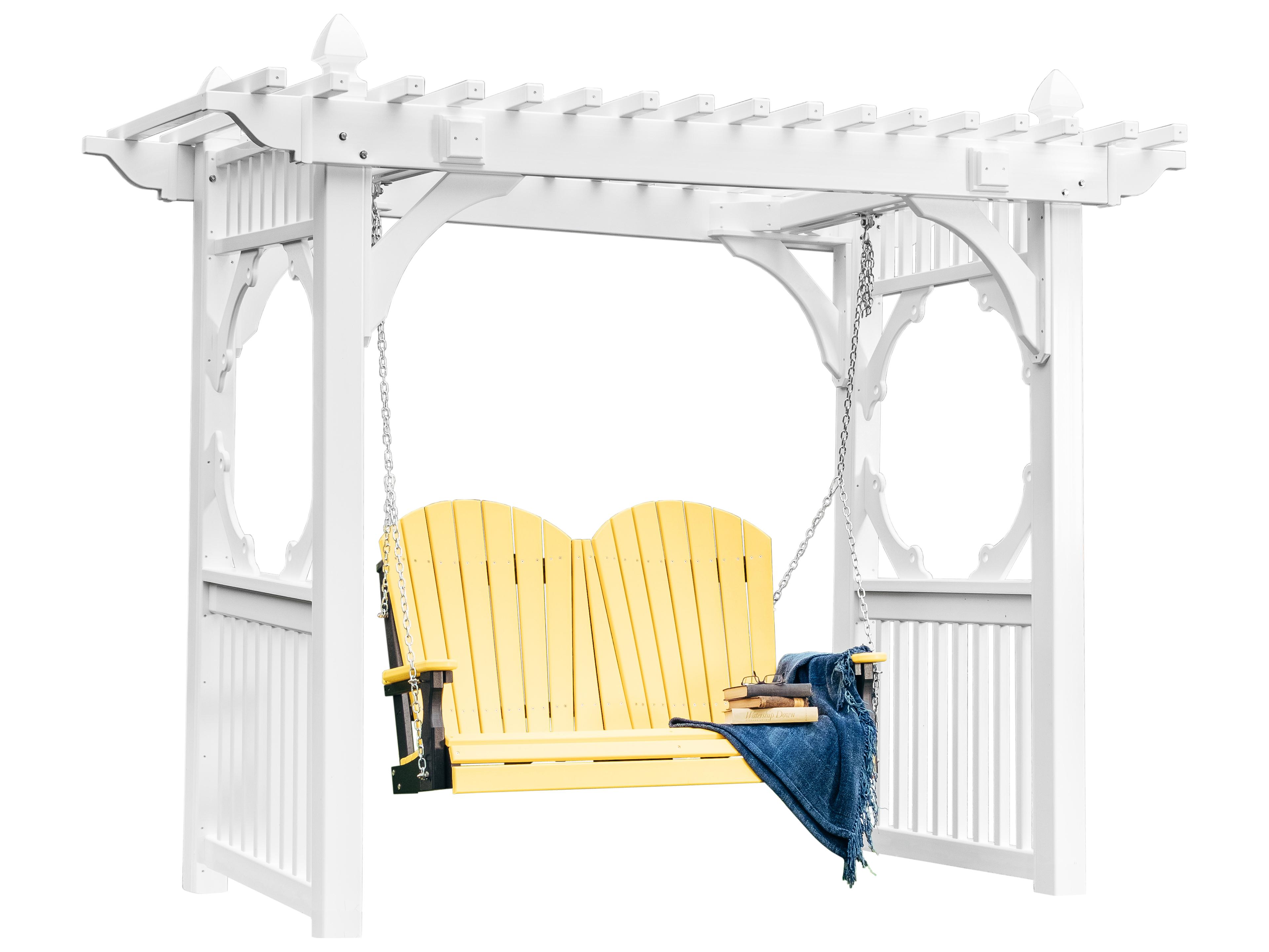 LuxCraft Classic Vinyl Patio Swing Stand - White