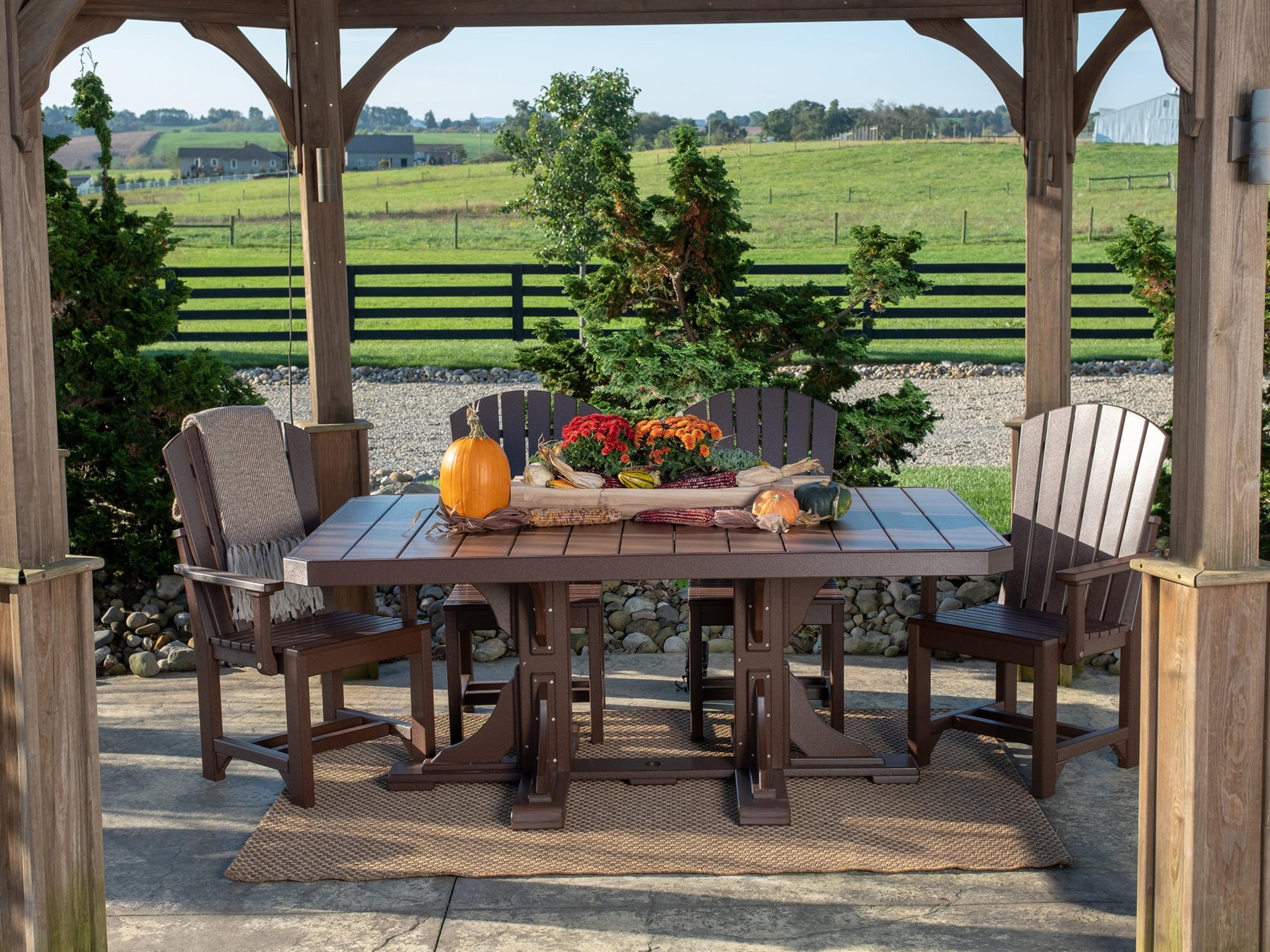 LuxCraft Recycled Plastic Outdoor Patio Dining Set