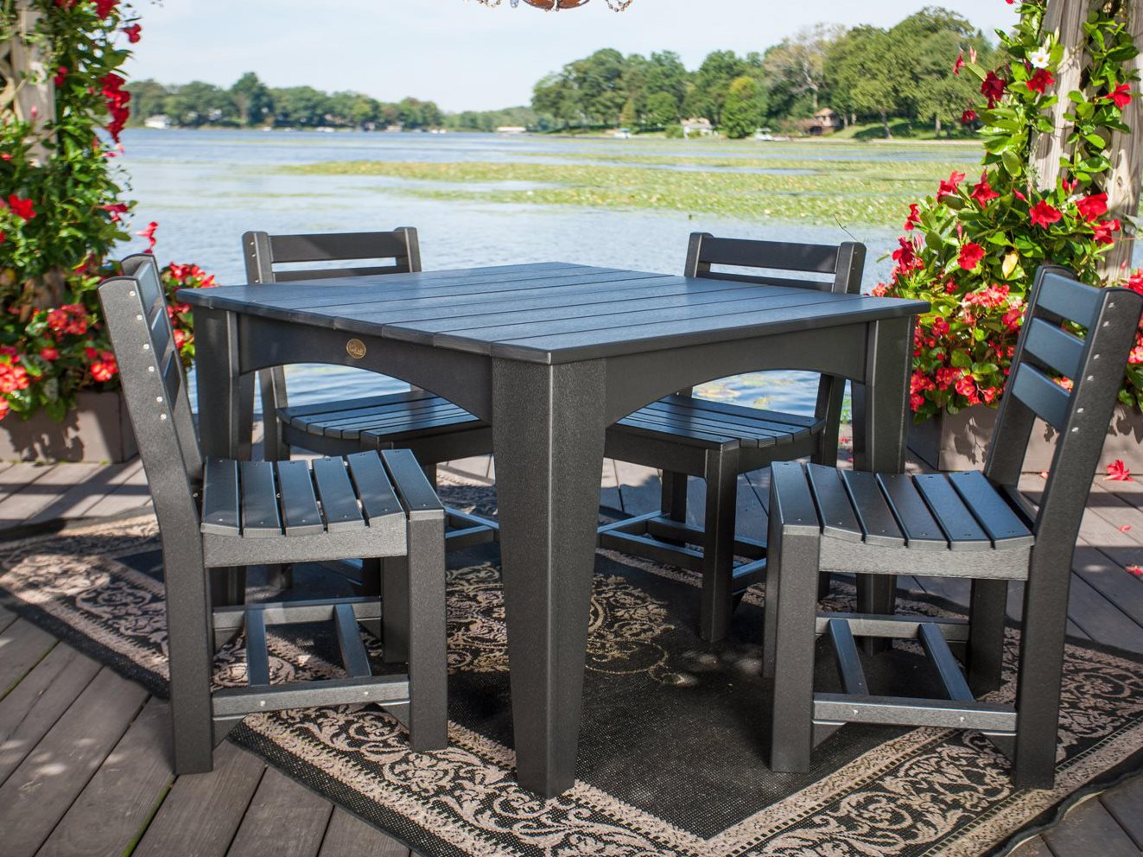 LuxCraft Recycled Plastic Outdoor Dining Set
