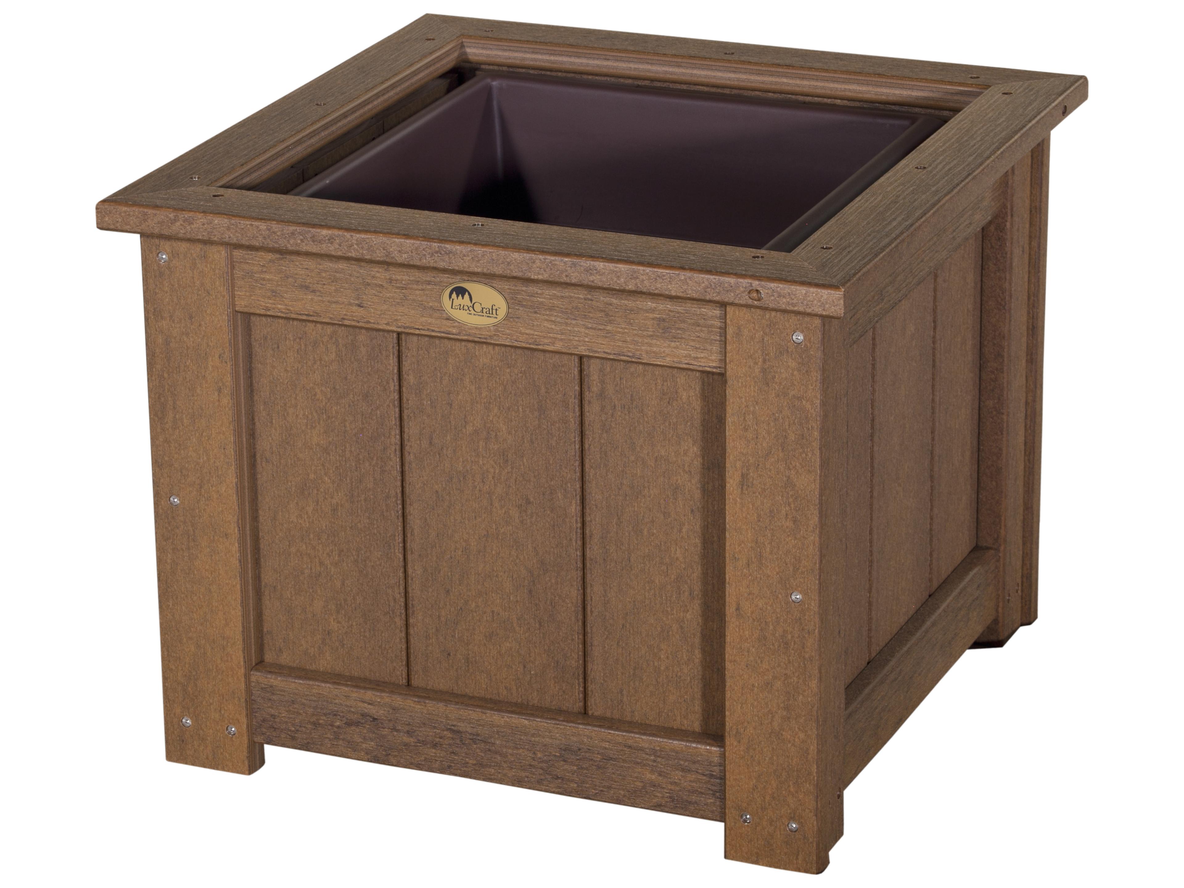 LuxCraft Recycled Plastic 24 Square Planter