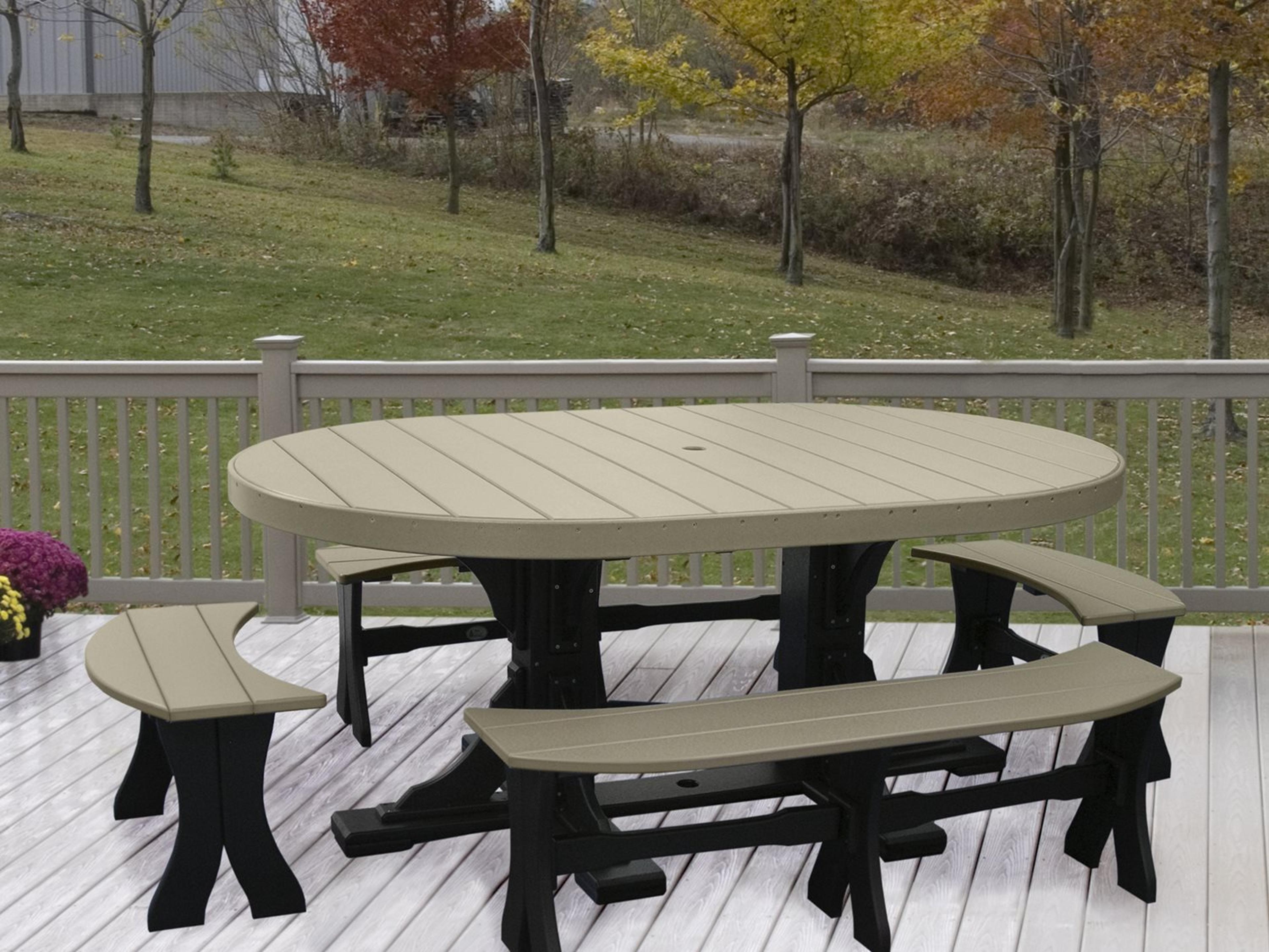 LuxCraft Recycled Plastic Outdoor Dining Set