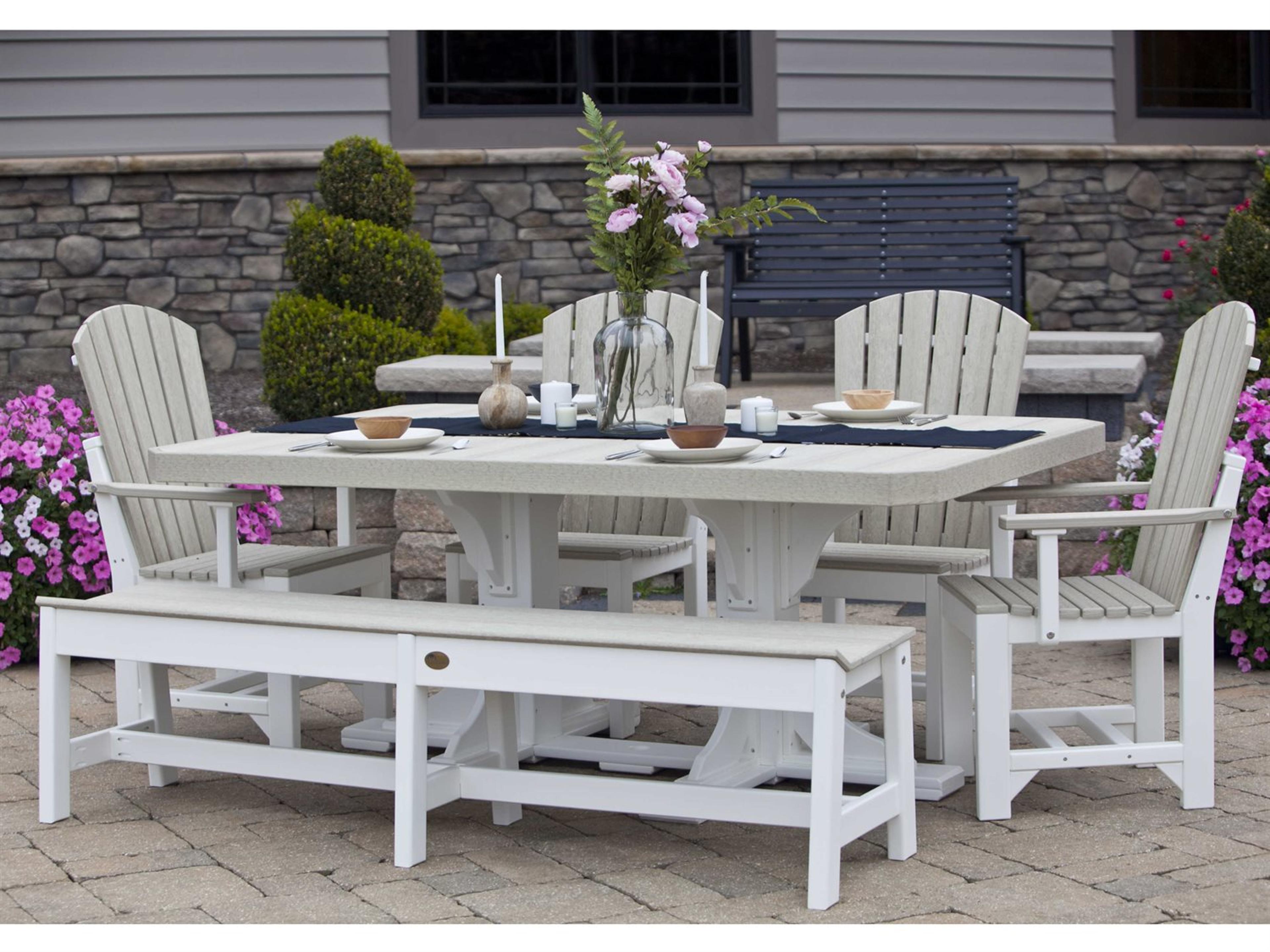 LuxCraft Recycled Plastic Outdoor Dining Set