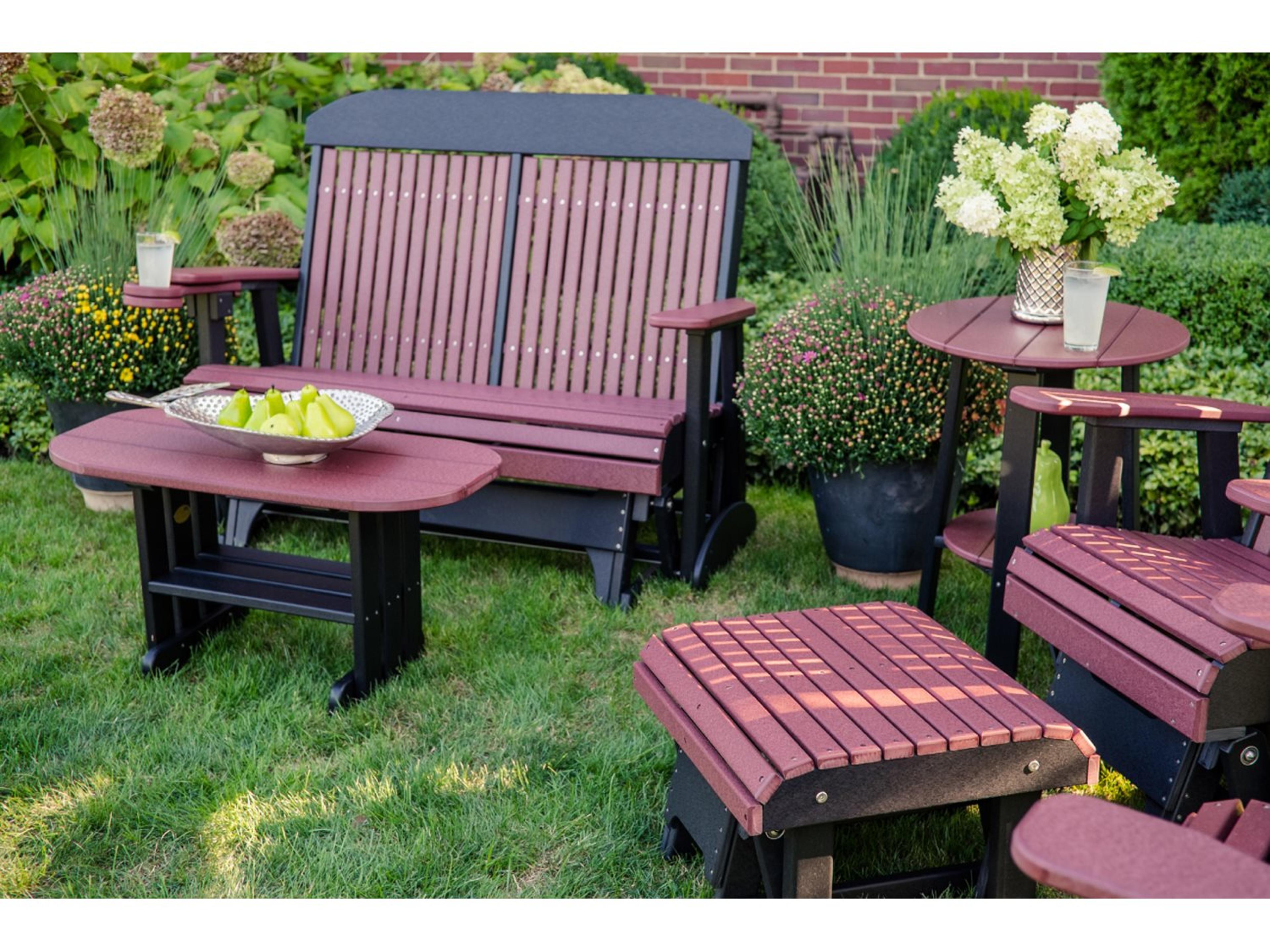 LuxCraft Recycled Plastic Outdoor Patio Lounge Set