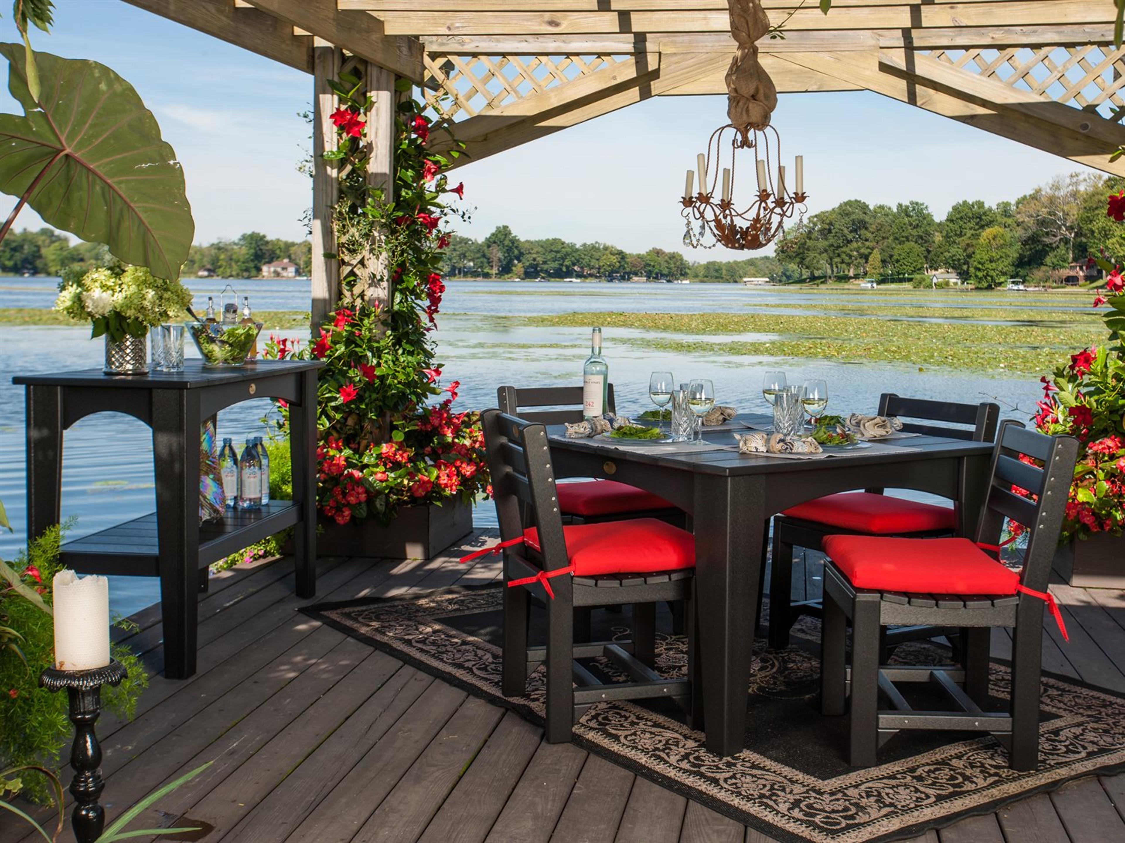 LuxCraft Recycled Plastic Outdoor Patio Dining Set