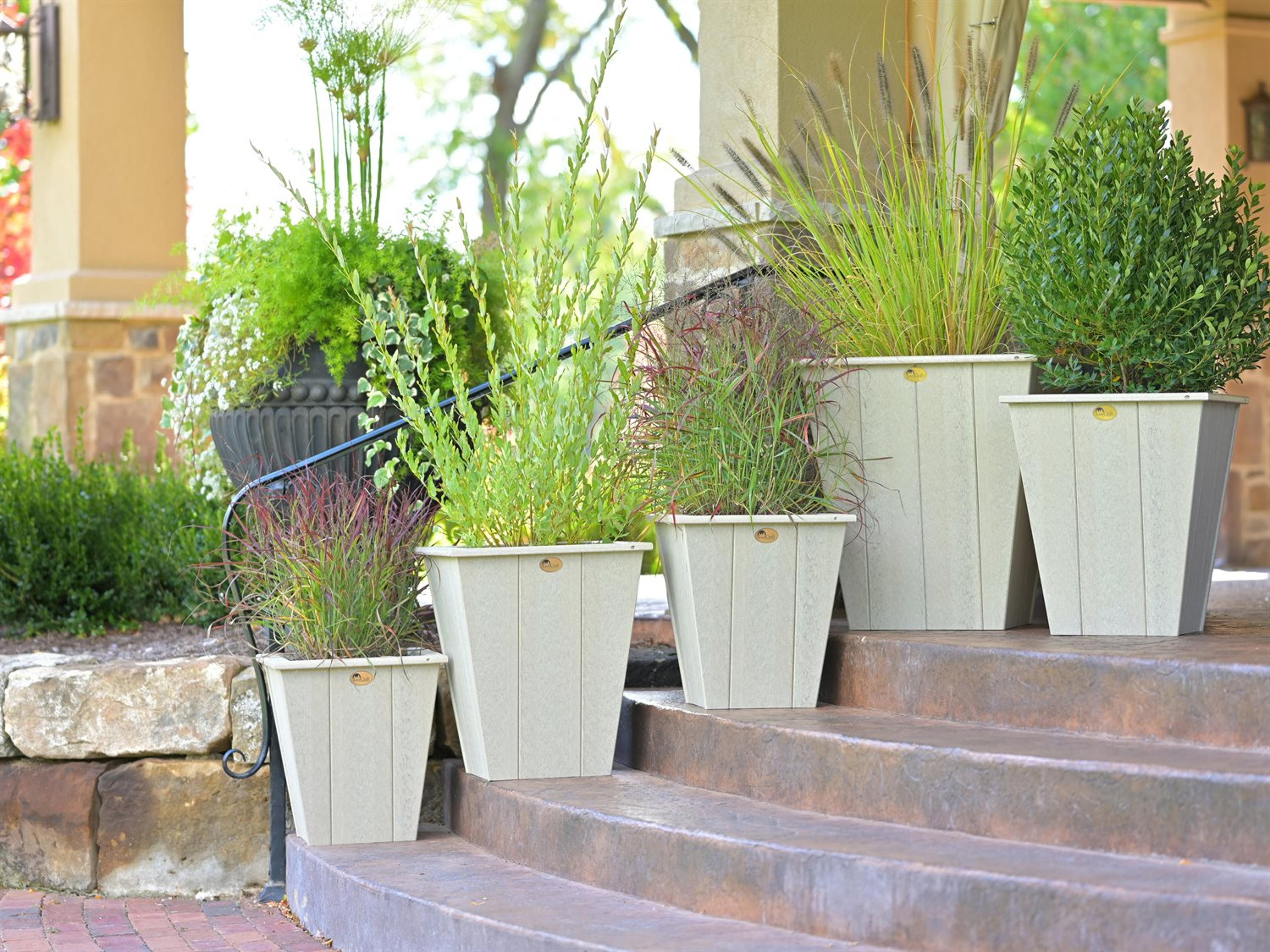 LuxCraft Poly Accessories Recycled Plastic Planter Set