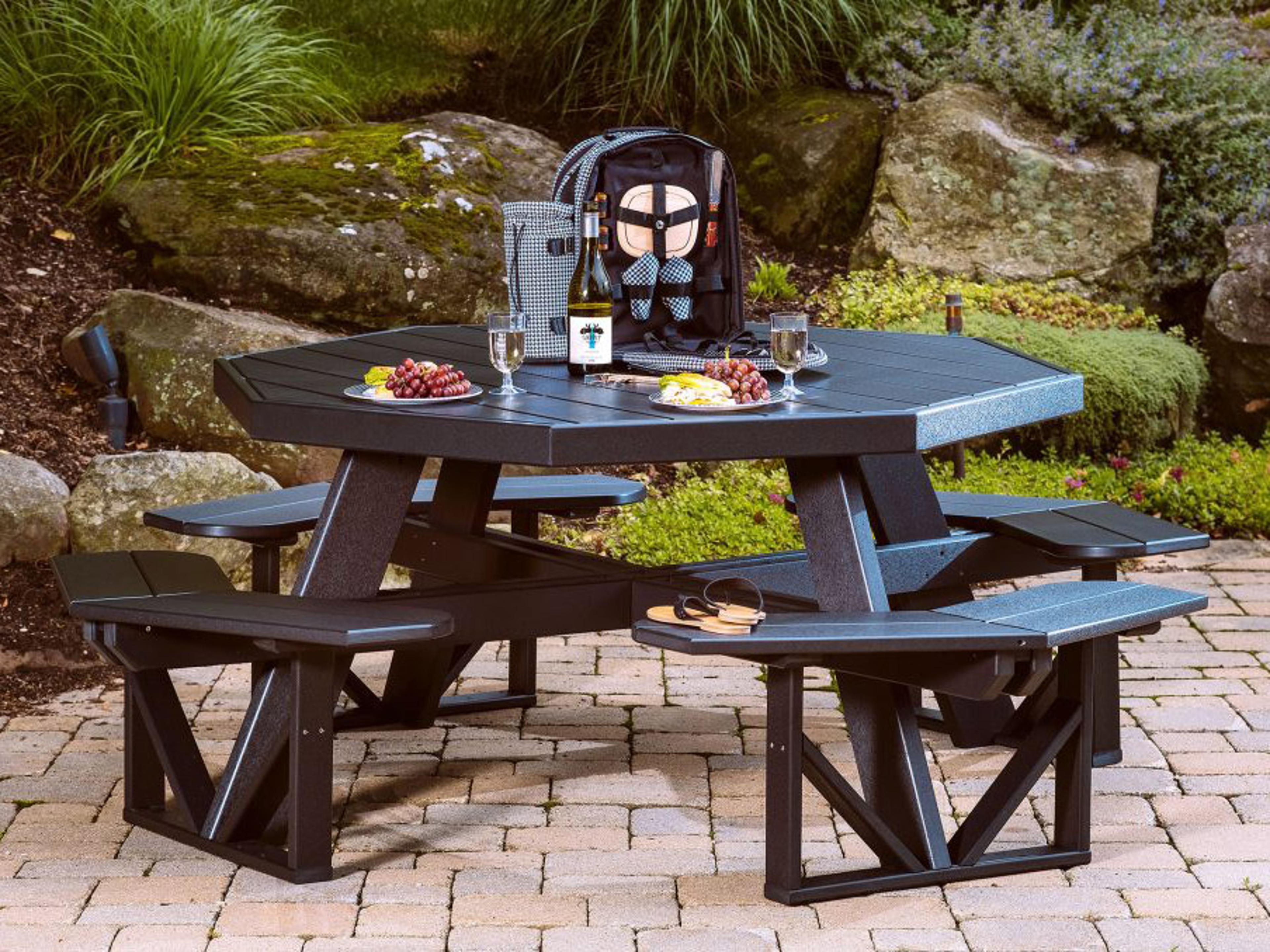 LuxCraft Poly Picnic Recycled Plastic Outdoor Patio Lounge Set