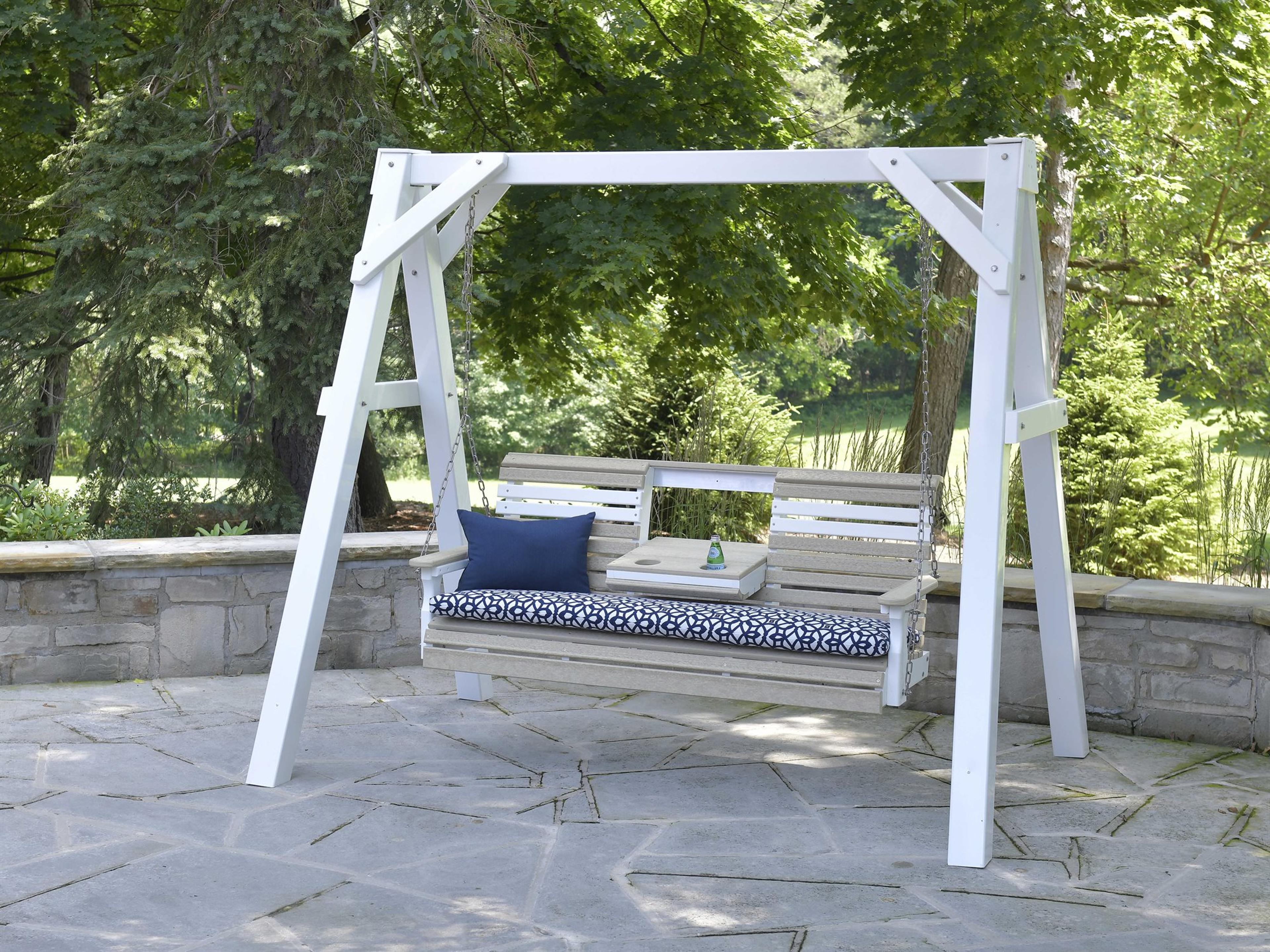 LuxCraft Recycled Plastic Outdoor Patio Swing Set