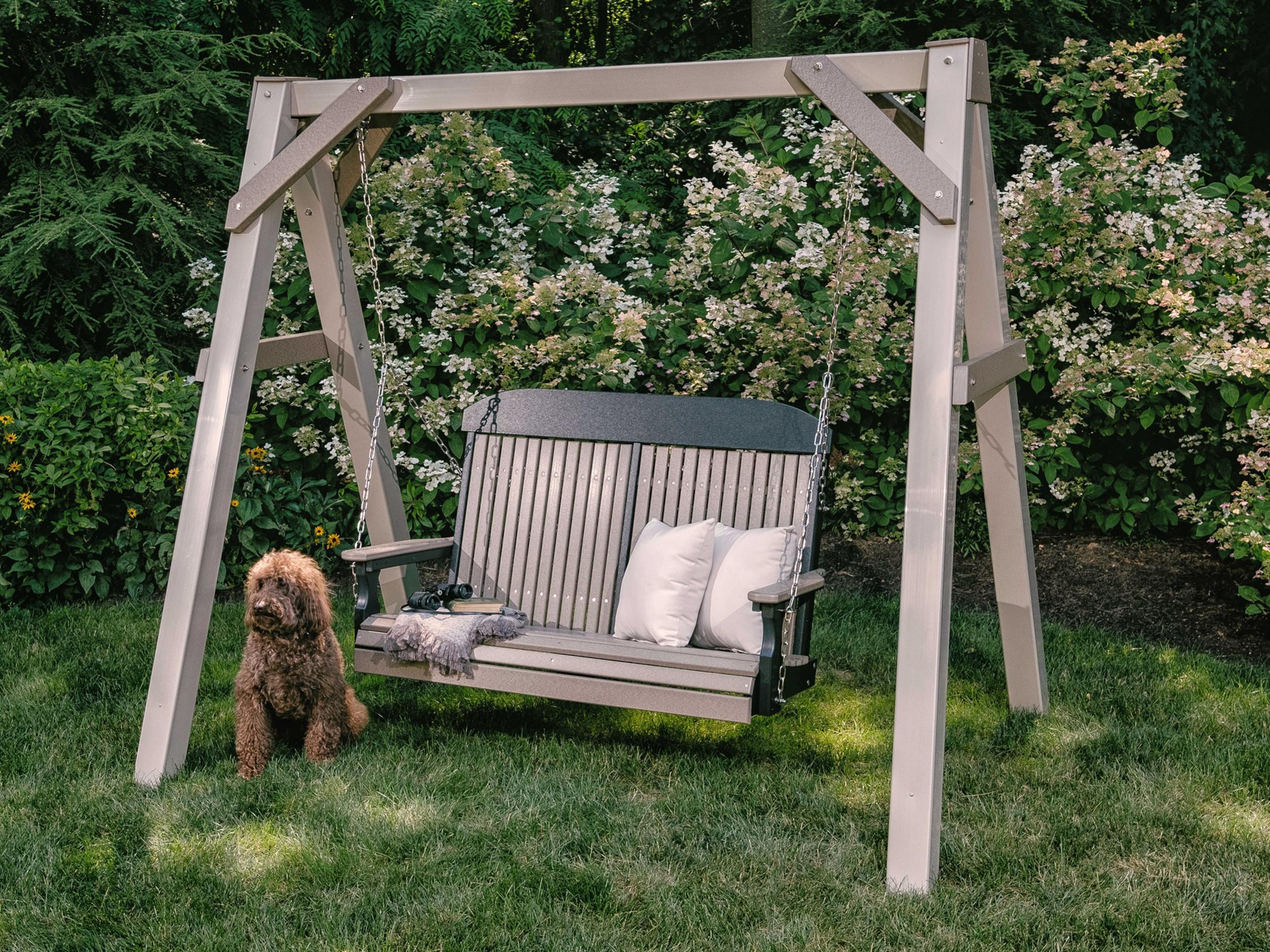 LuxCraft Recycled Plastic Outdoor Swing Set