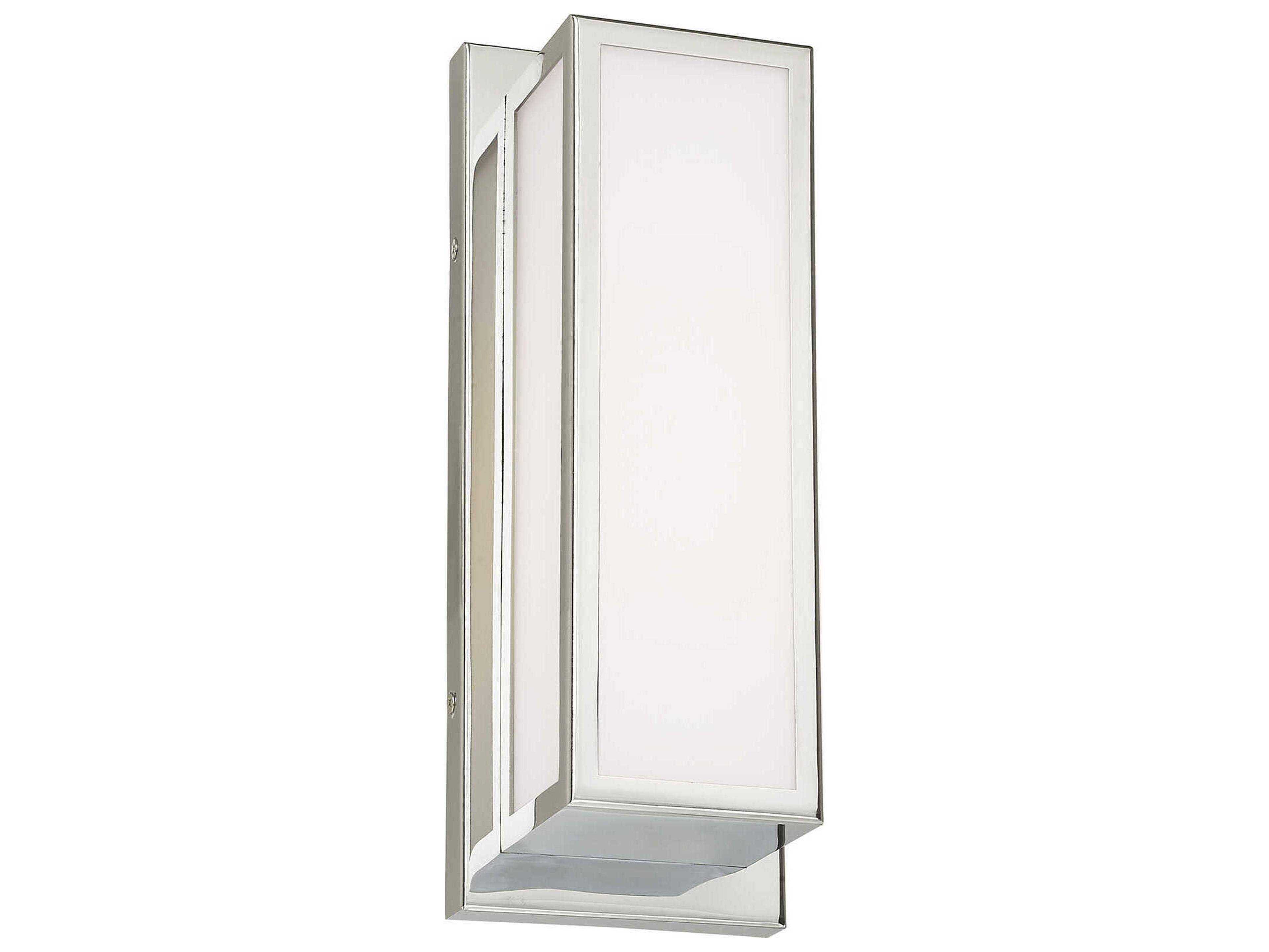 Livex Lighting Sutter 1-Light Polished Chrome White Glass LED Wall Sconce
