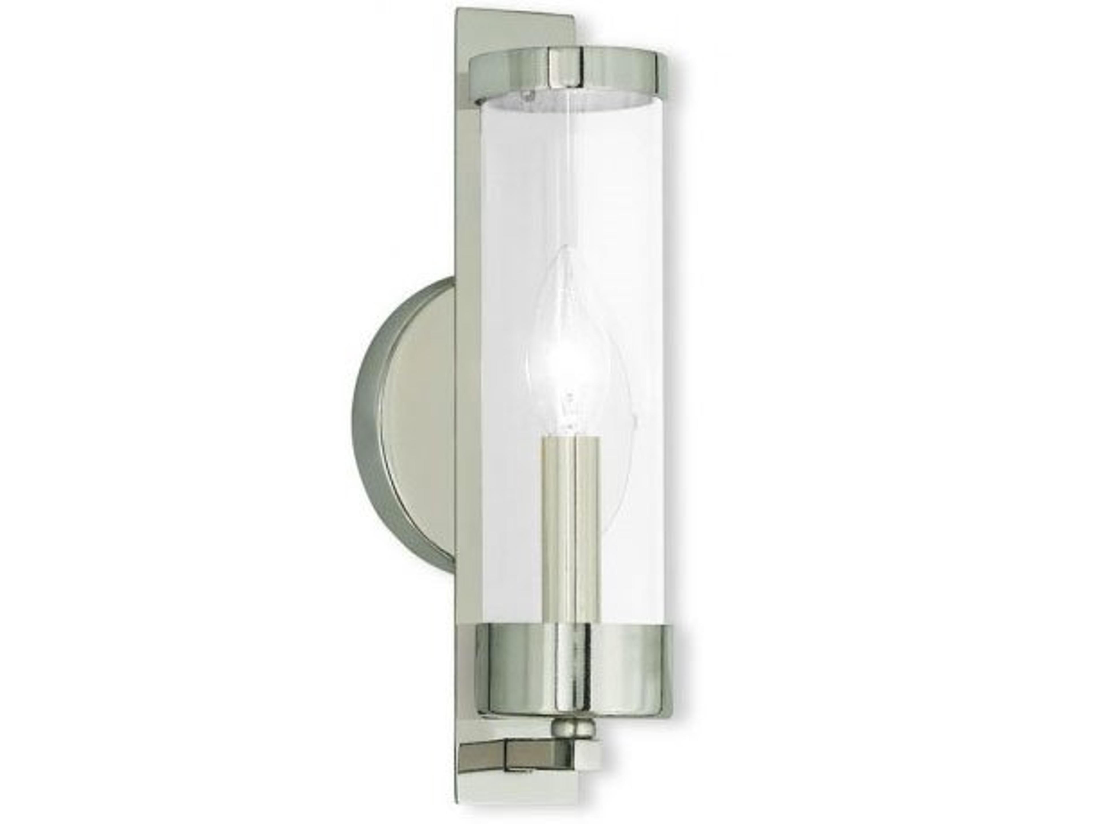 Livex Lighting Castleton 1-Light Polished Nickel Vanity Light