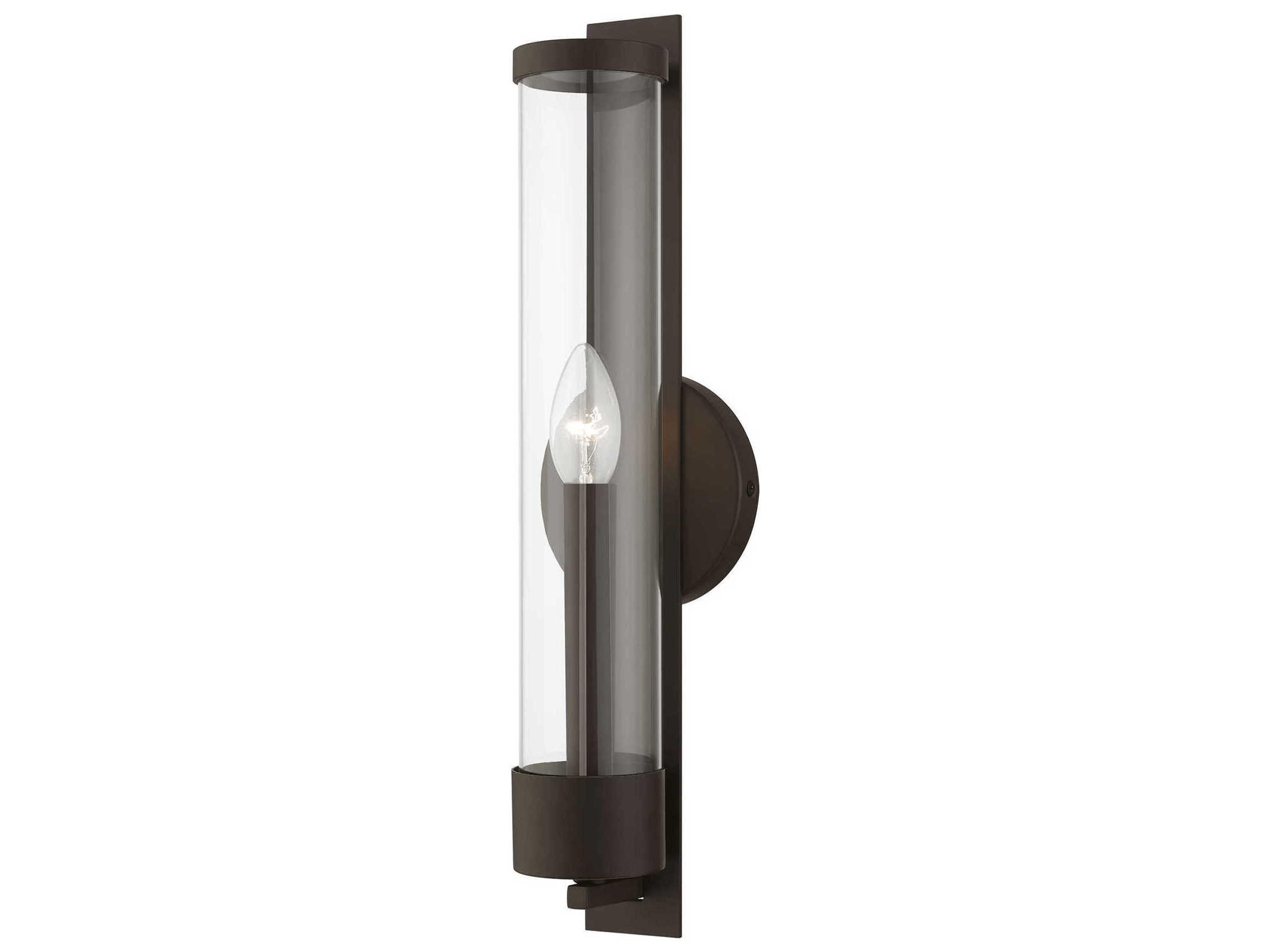 Livex Lighting Castleton 1-Light Bronze Glass Wall Sconce