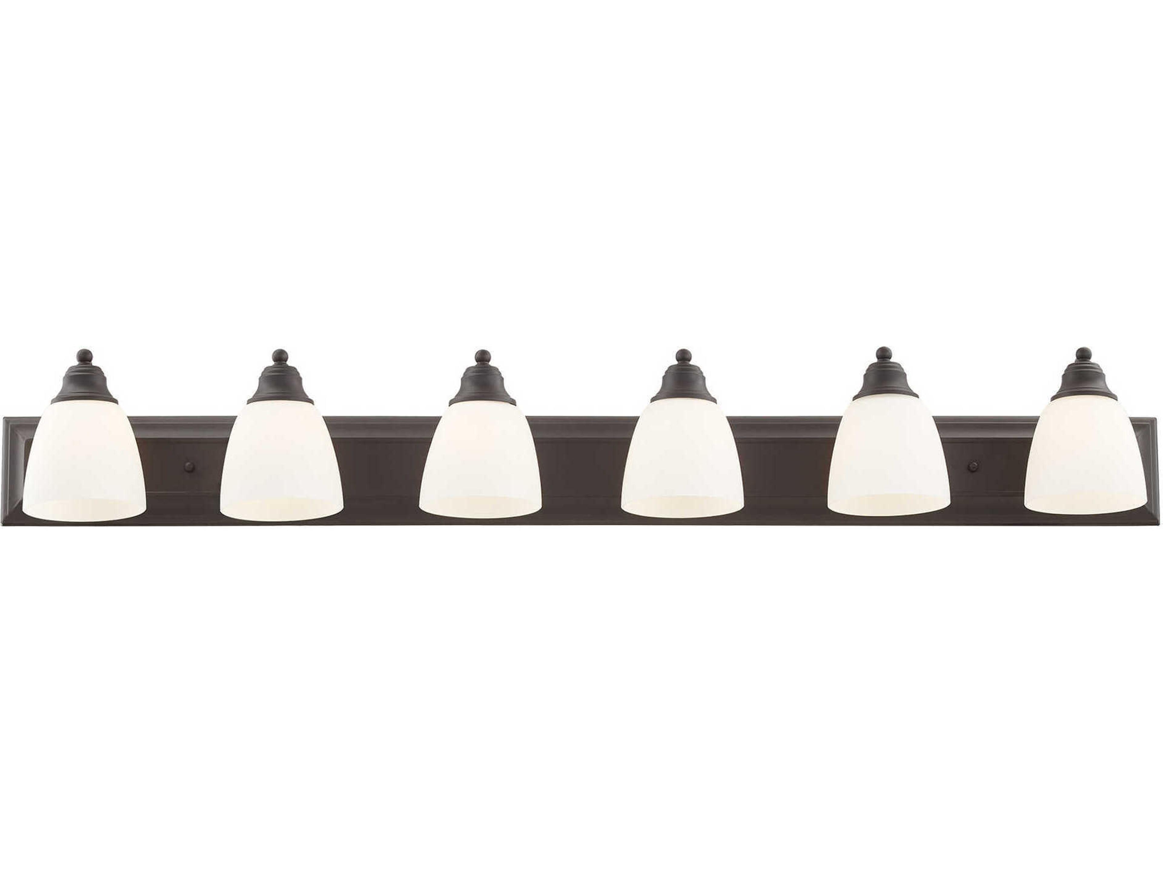 Livex Lighting Springfield 6-Light Bronze Glass Vanity Light