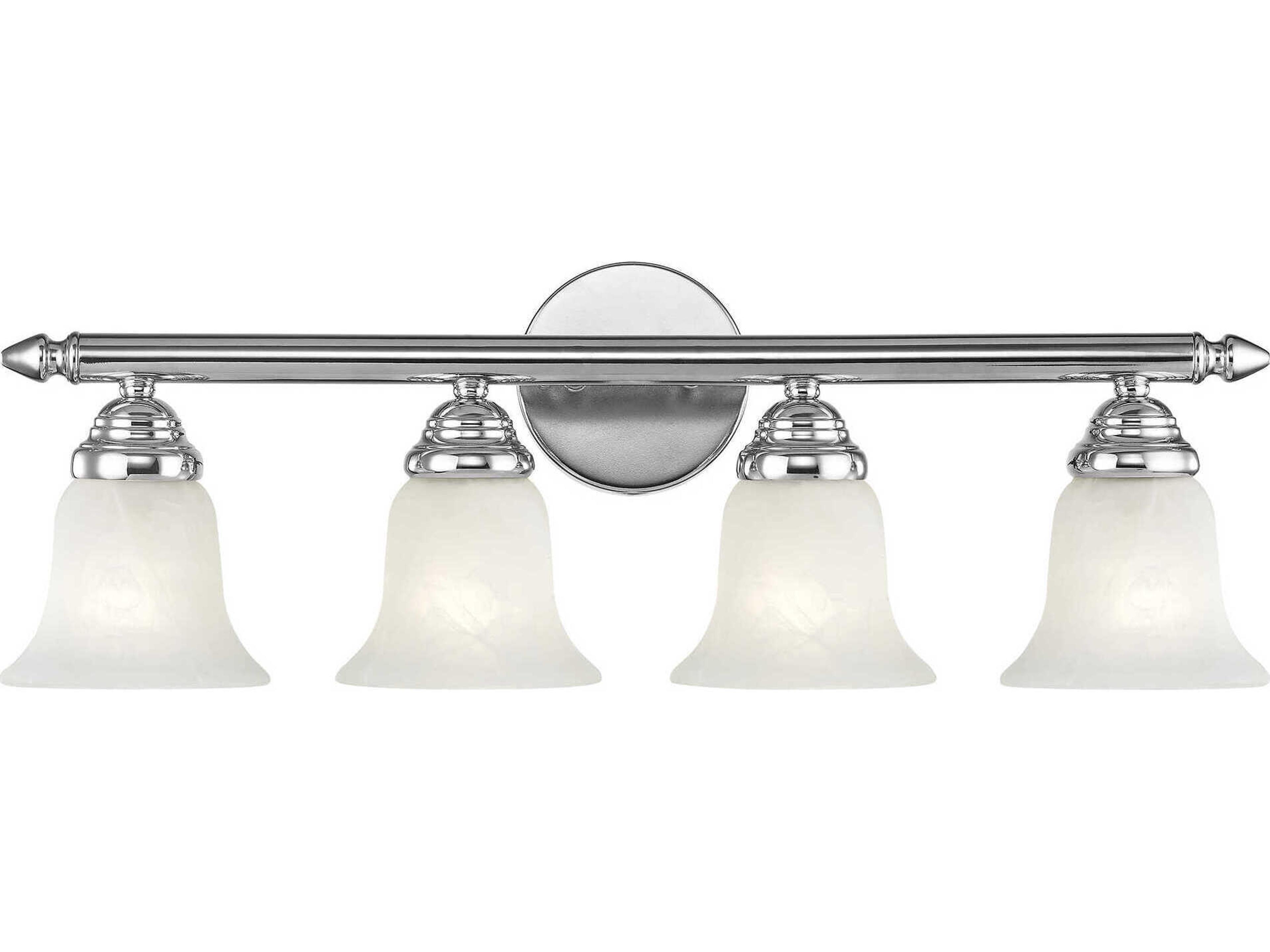 Livex Lighting Neptune 4-Light Polished Chrome Glass Vanity Light