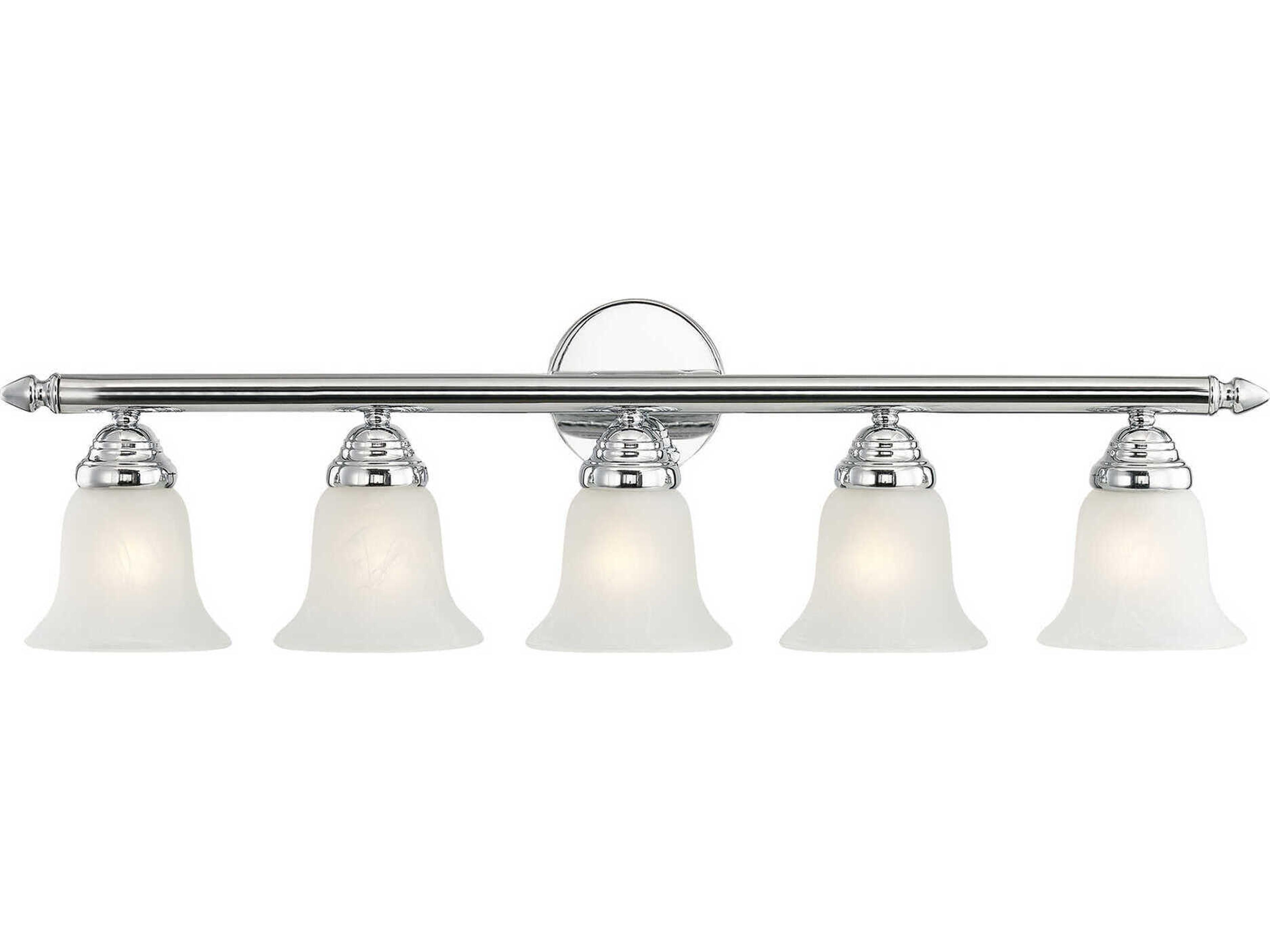 Livex Lighting Neptune 5-Light Polished Chrome Glass Vanity Light