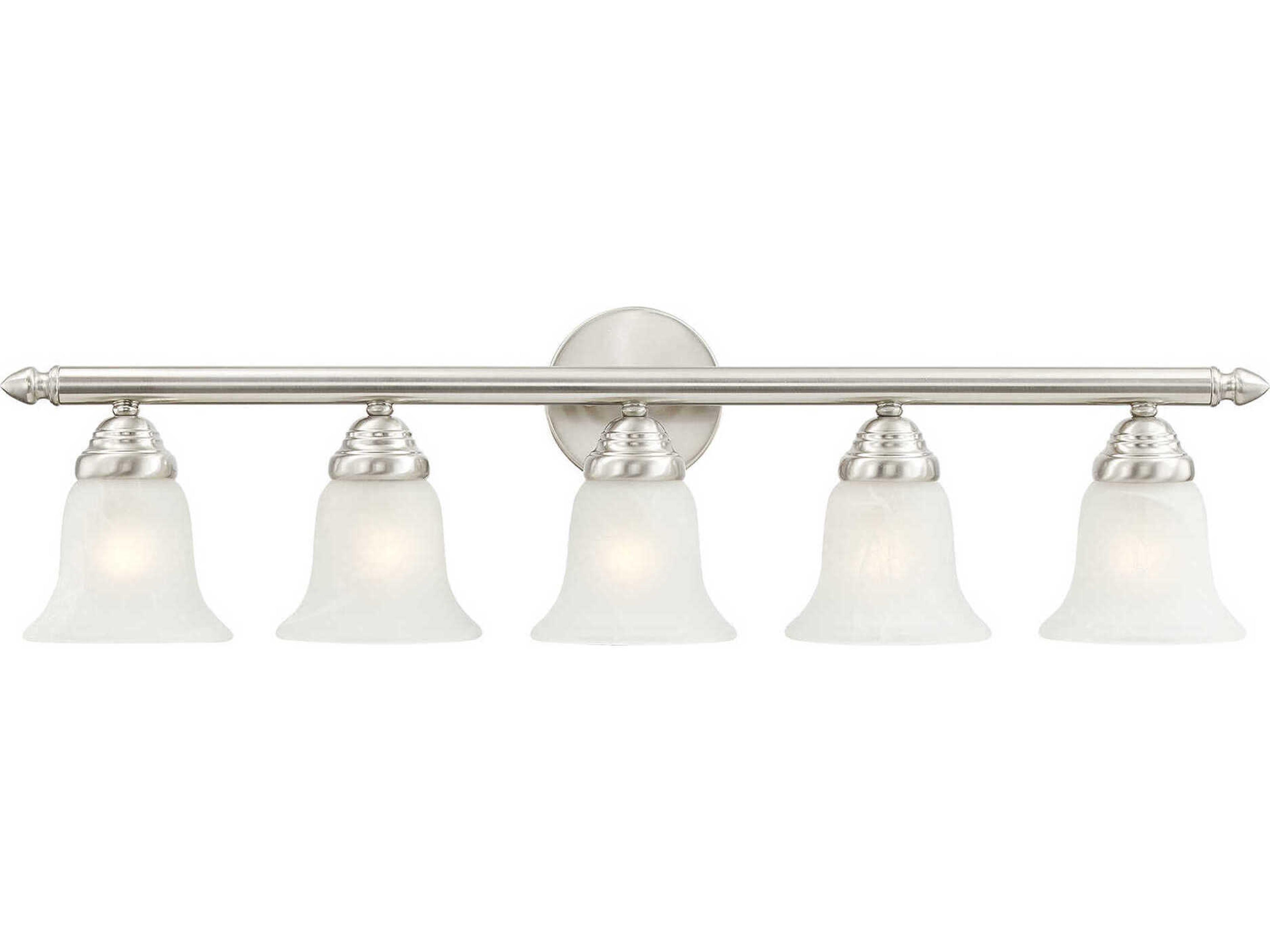 Livex Lighting Neptune 5-Light Brushed Nickel Glass Vanity Light