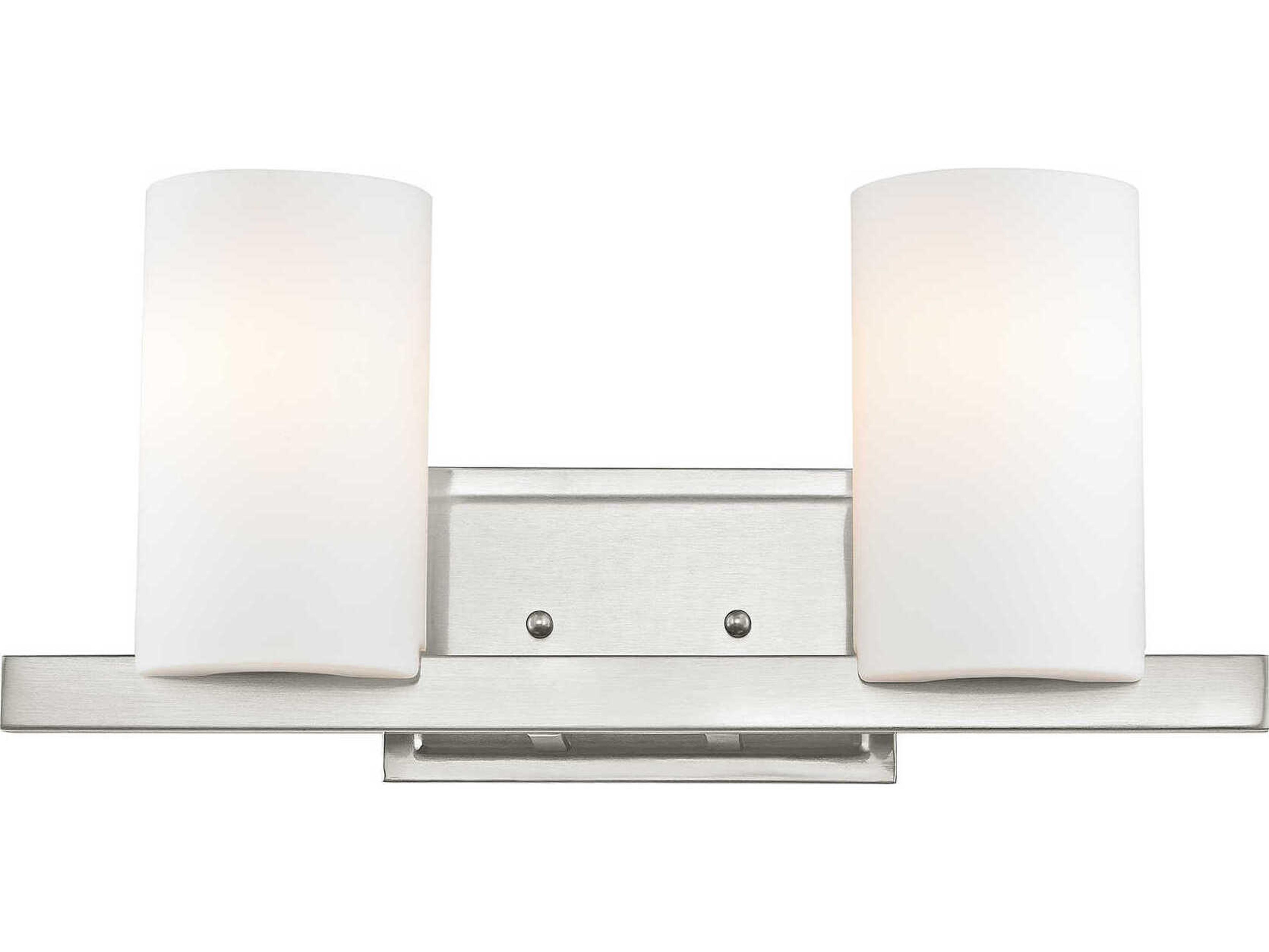 Livex Lighting Astoria 2-Light Brushed Nickel Glass Vanity Light