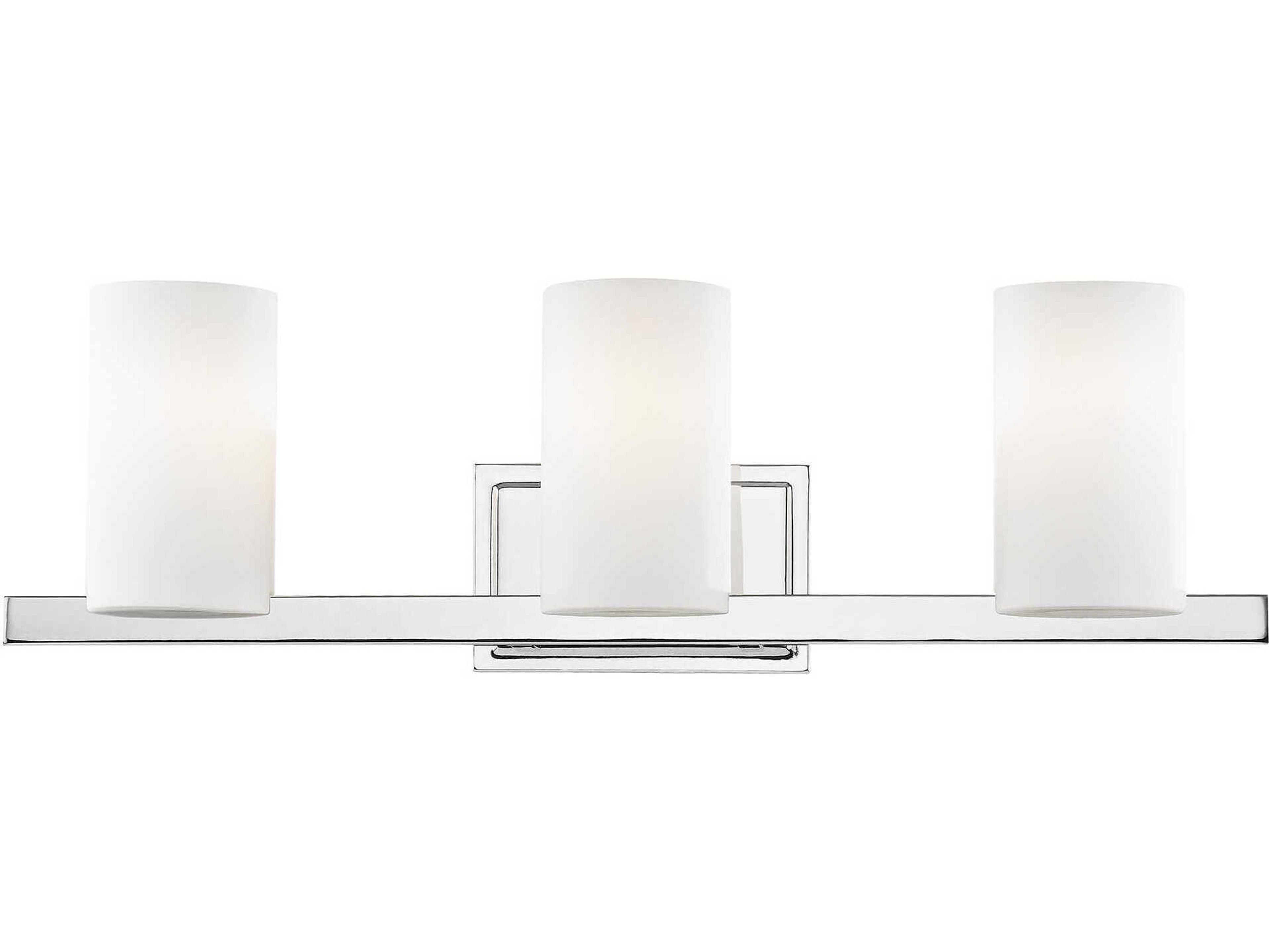 Livex Lighting Astoria 3-Light Polished Chrome Glass Vanity Light
