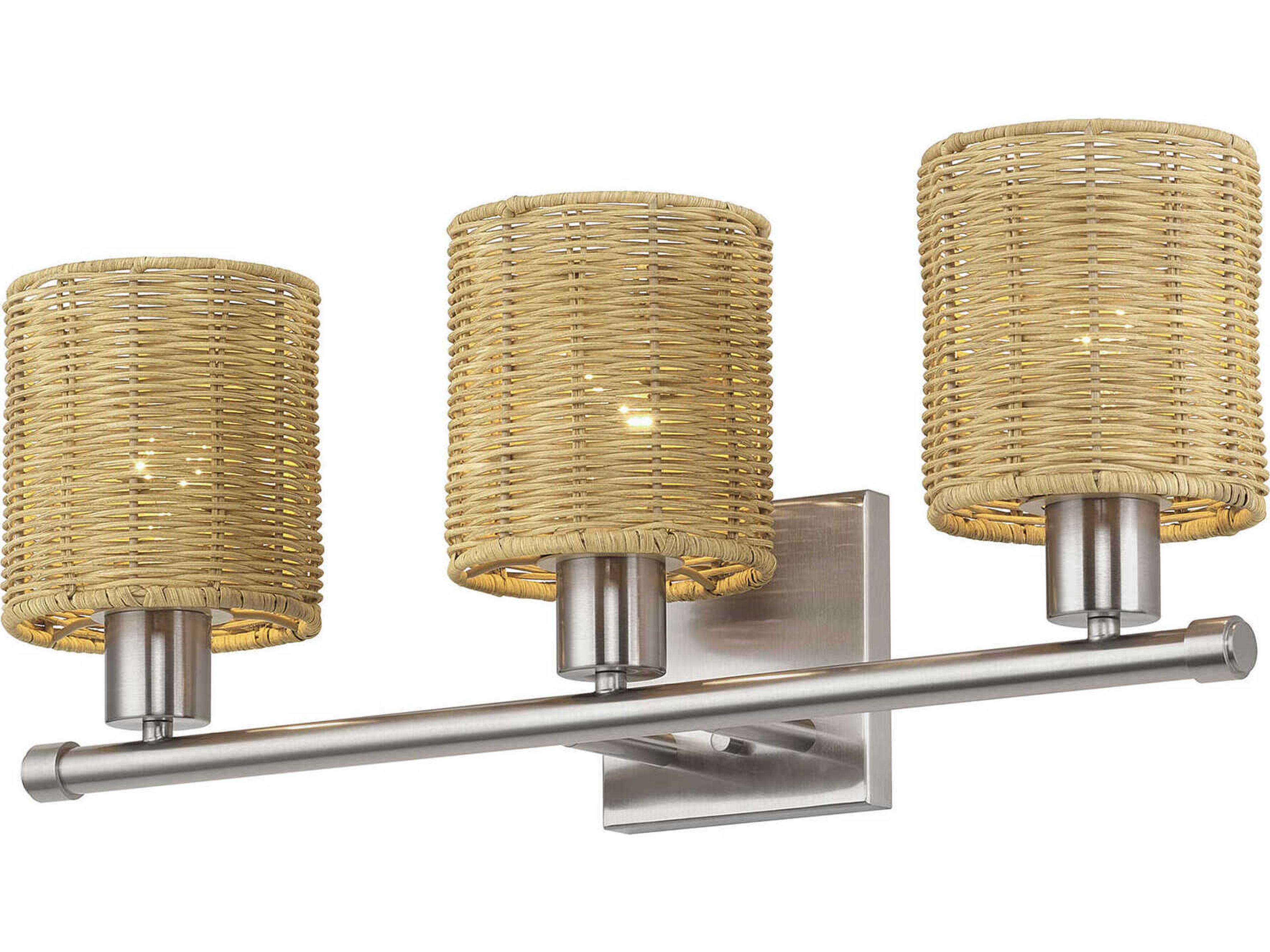 Livex Lighting Weavington 3-Light Brushed Nickel Vanity Light