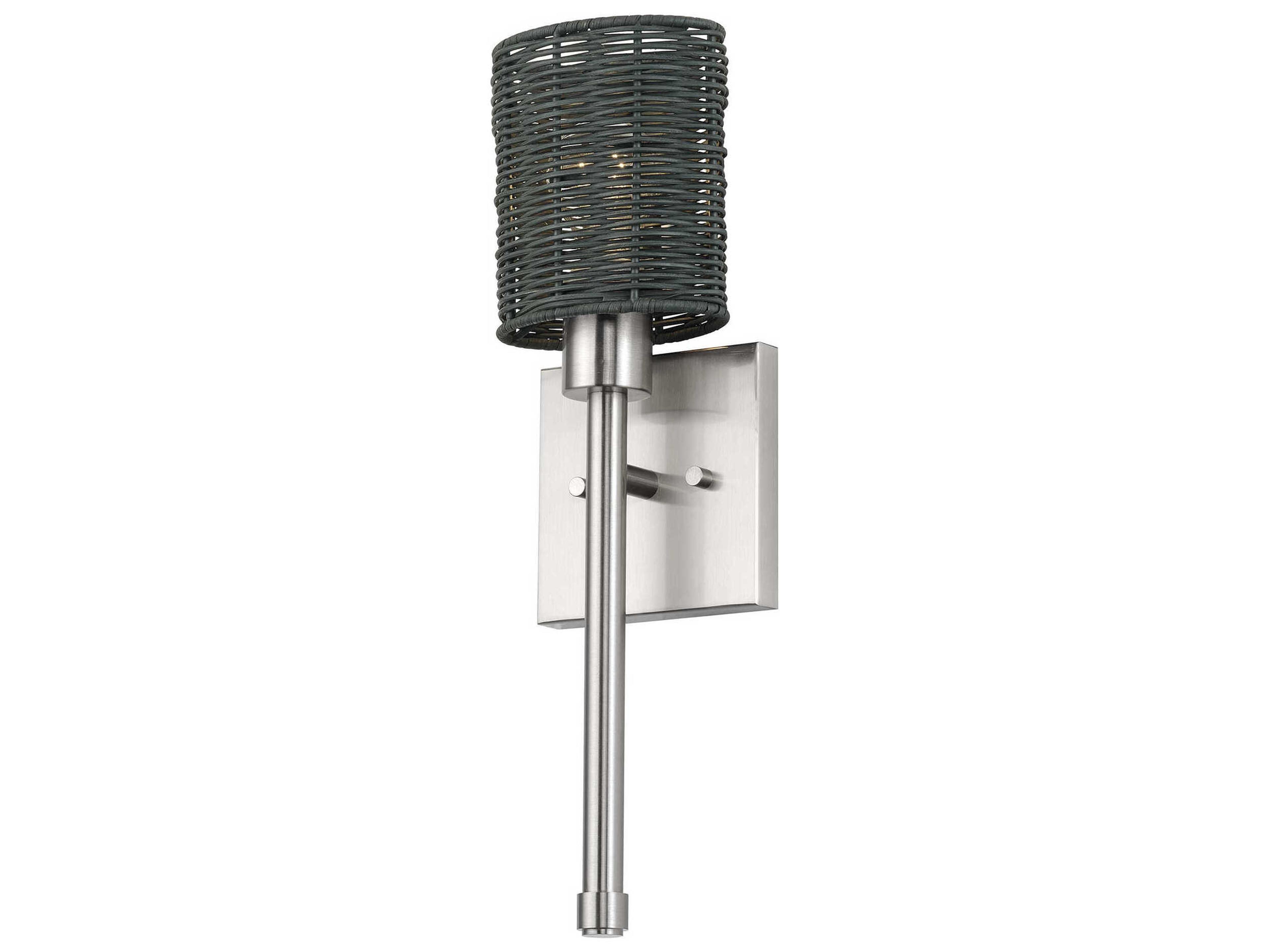 Livex Lighting Weavington 1-Light Brushed Nickel Wall Sconce
