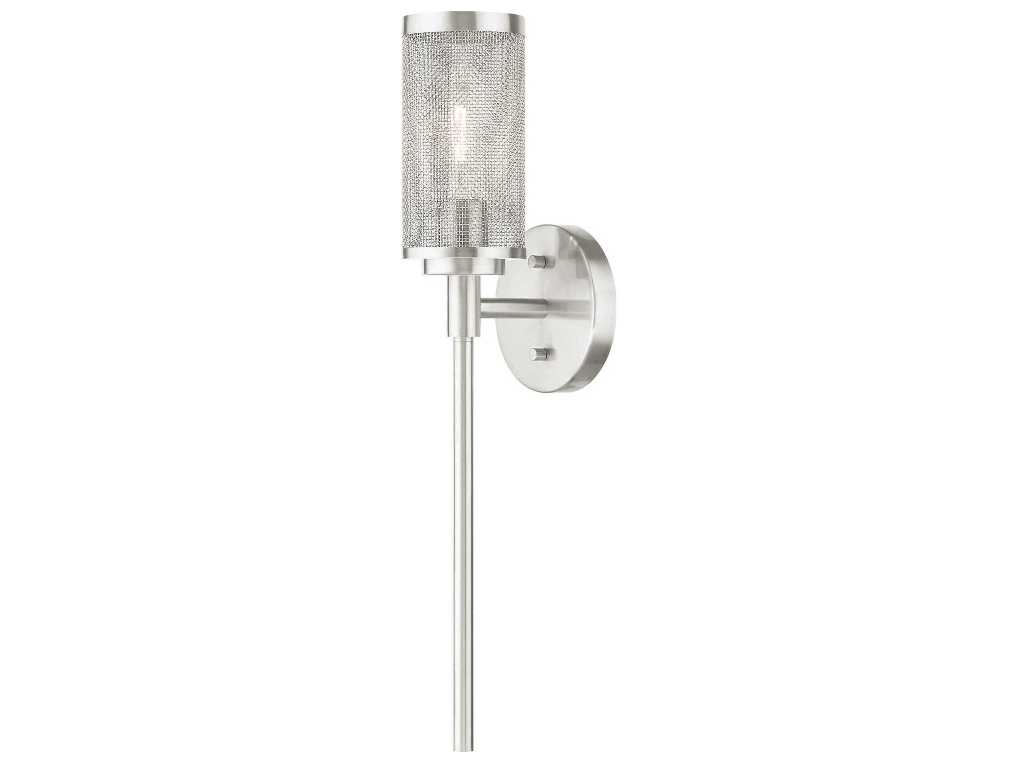Livex Lighting Industro 1-Light Brushed Nickel Wall Sconce
