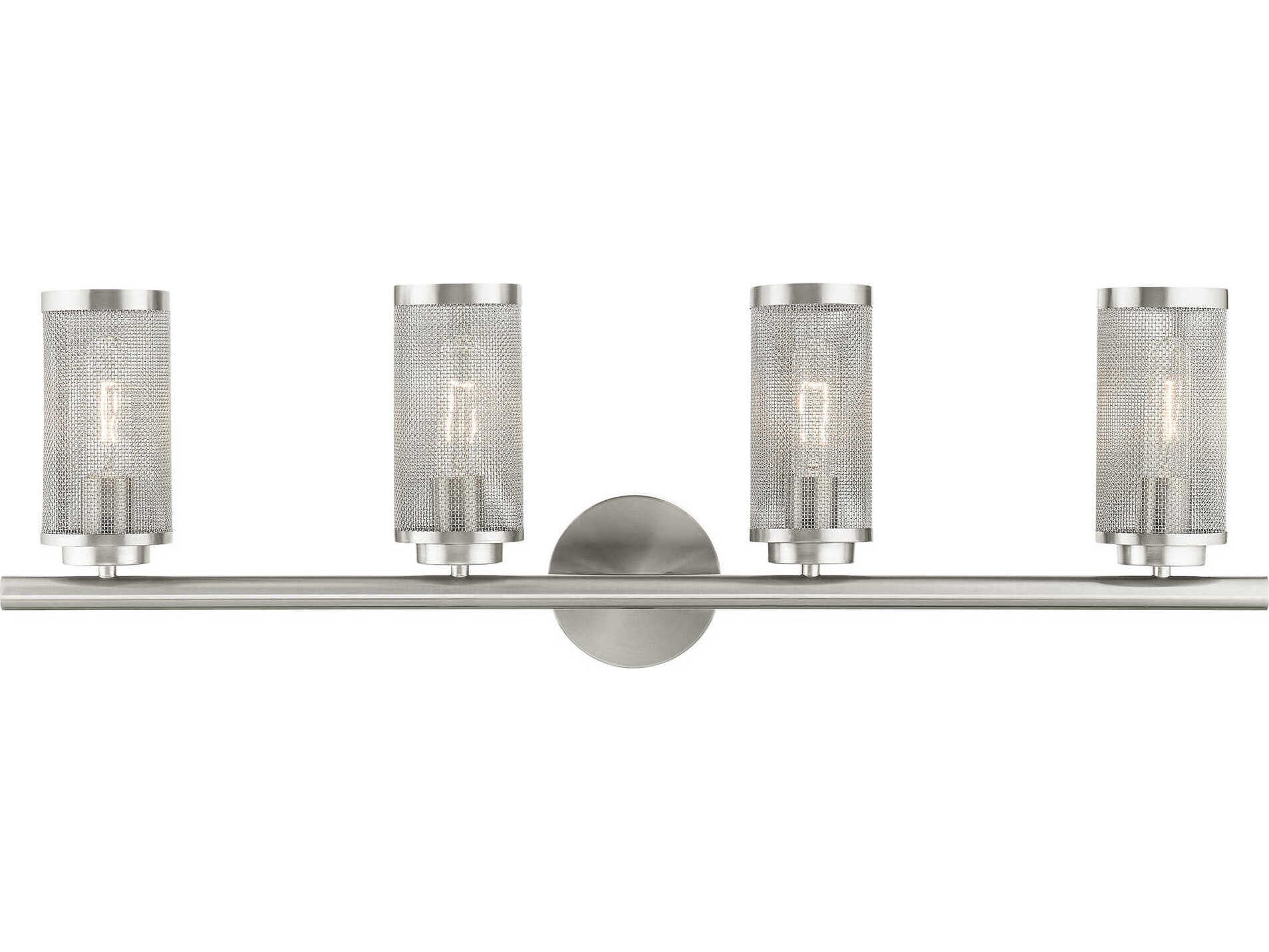 Livex Lighting Industro 4-Light Brushed Nickel Vanity Light