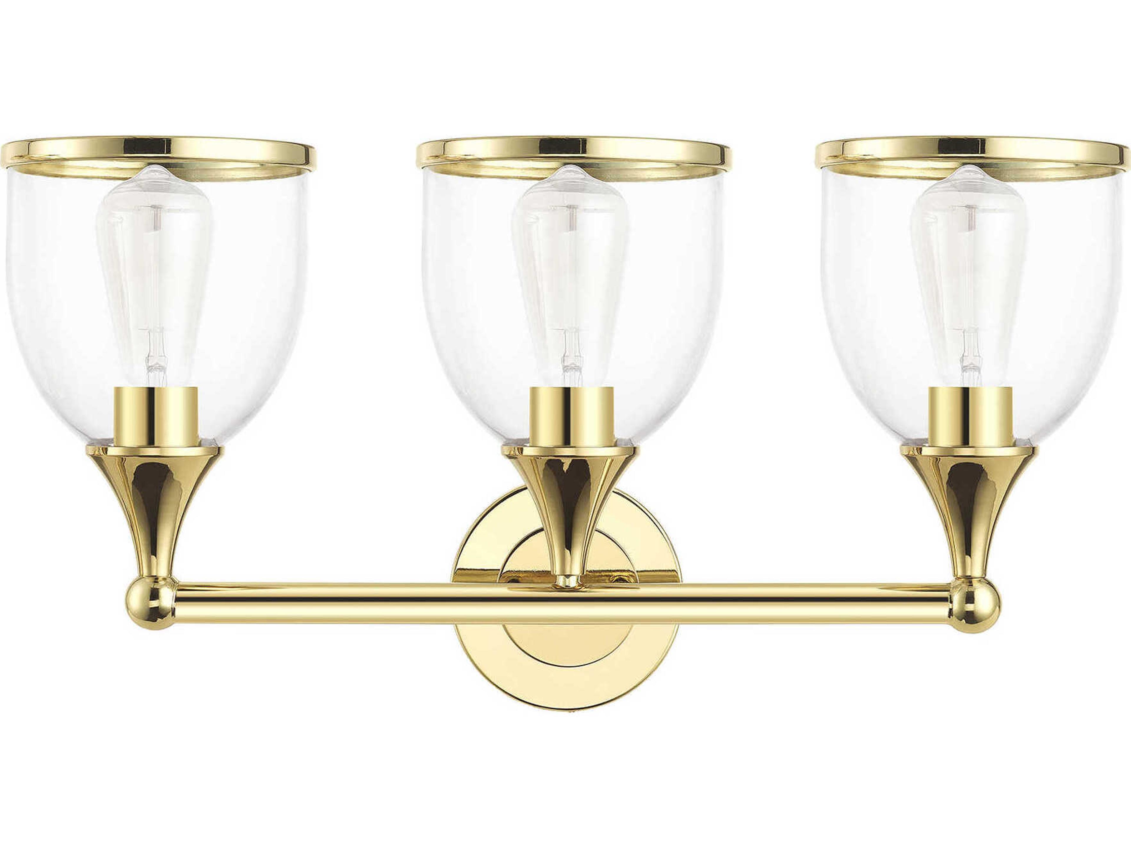 Livex Lighting Ashridge 3-Light Polished Brass Vanity Light