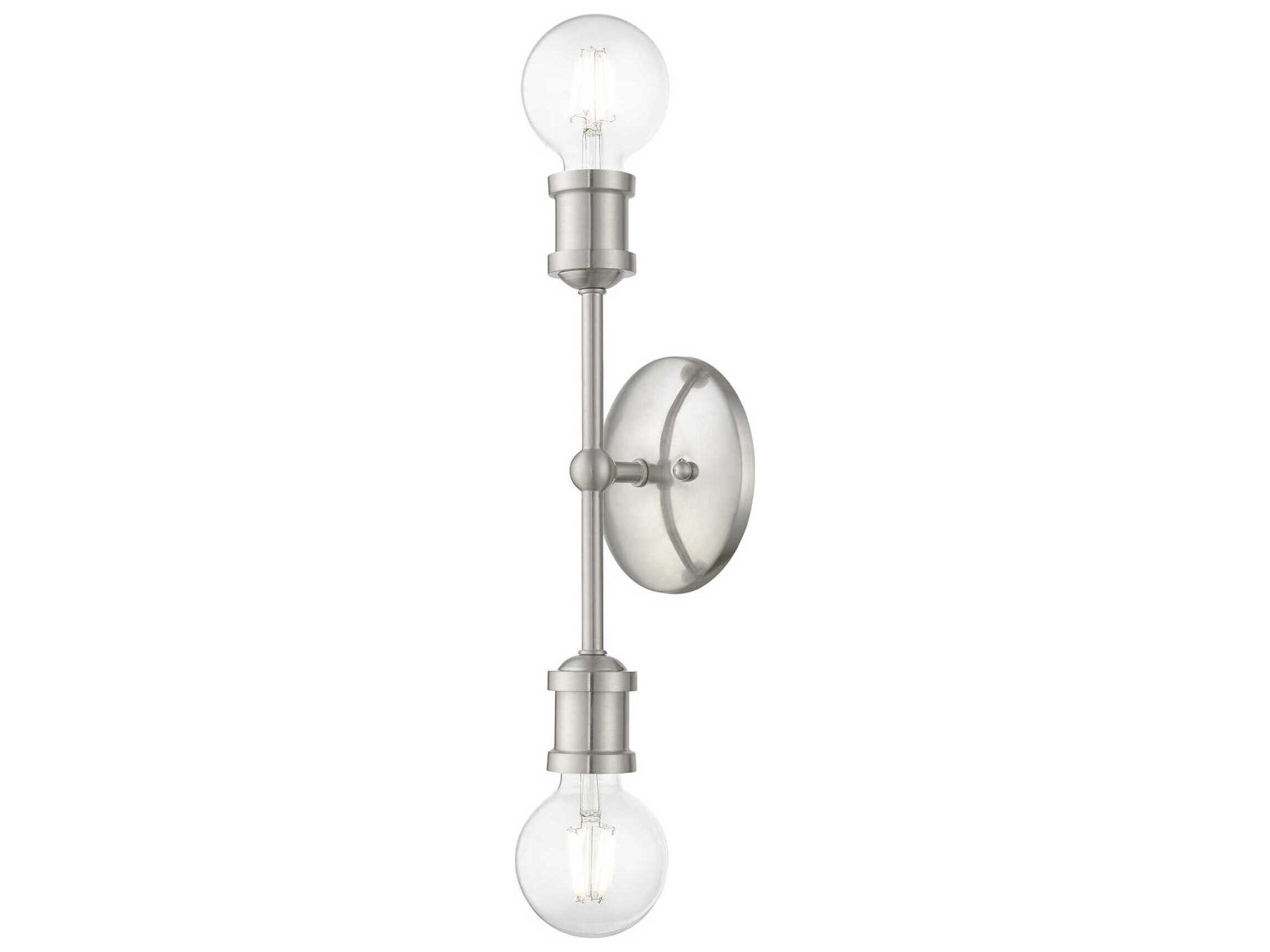 Livex Lighting Lansdale 2-Light Brushed Nickel Wall Sconce
